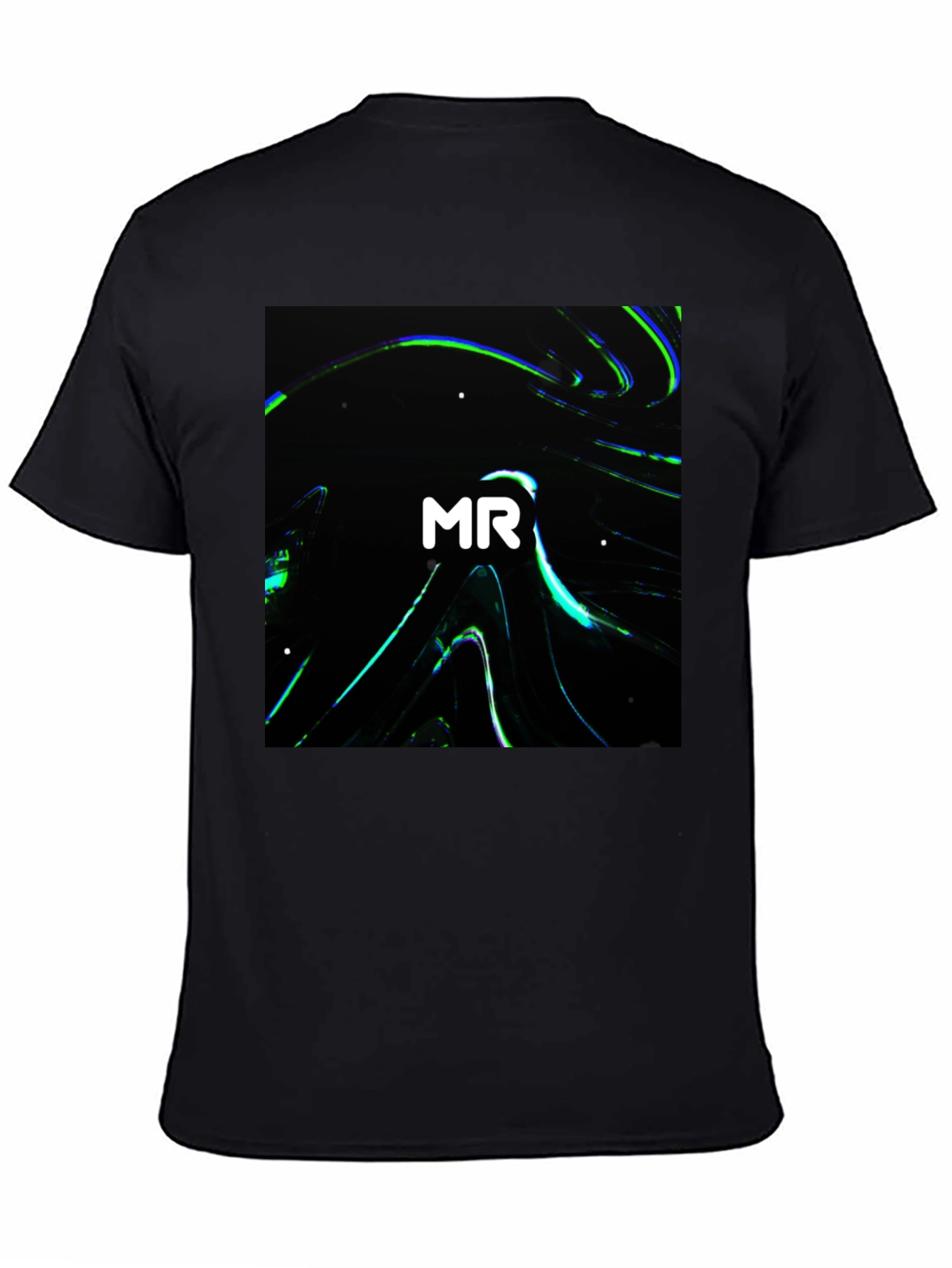 MR Abstract Black Graphic Tee - Modern Casual Wear