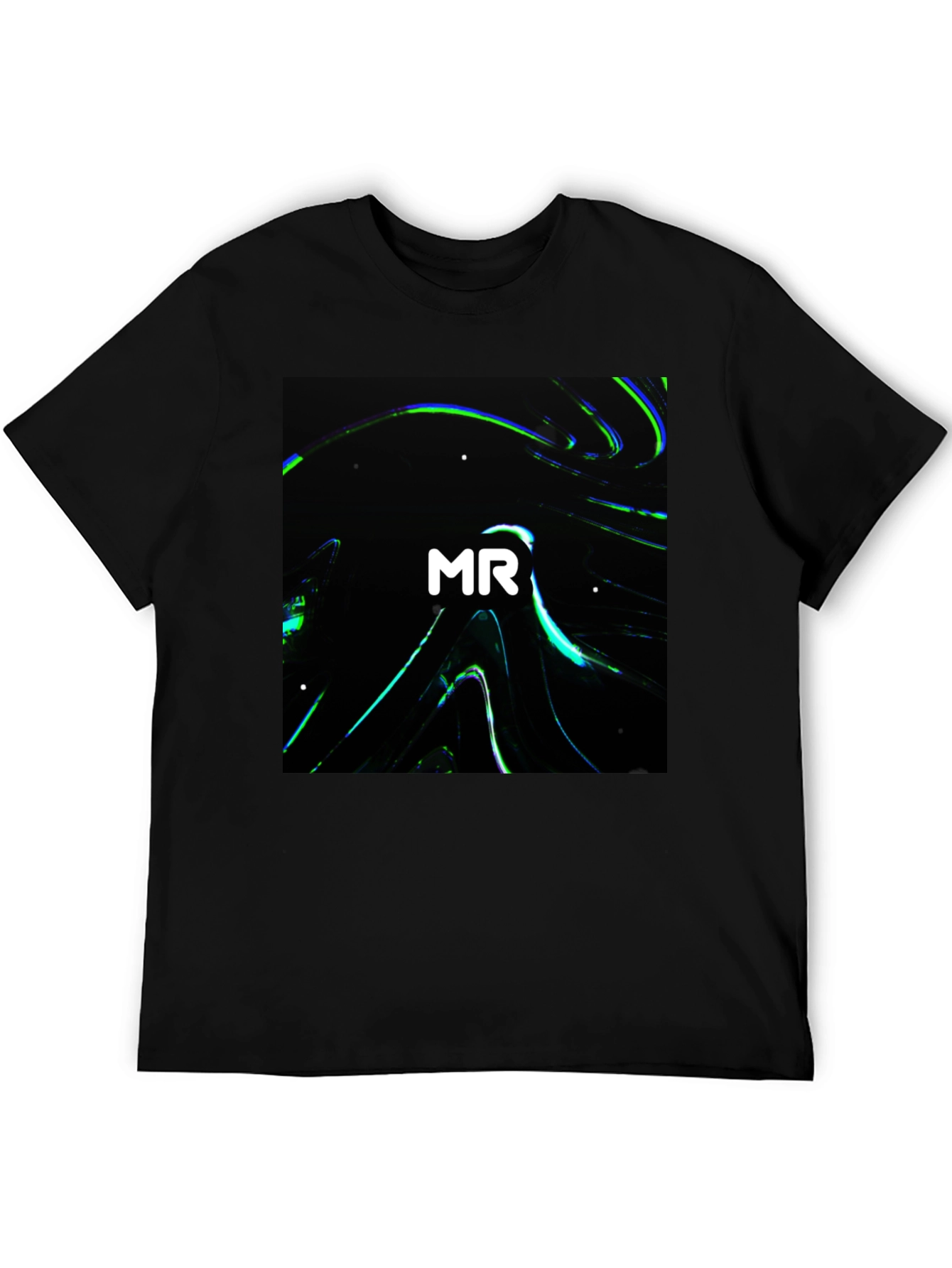 MR Abstract Black Graphic Tee - Modern Casual Wear