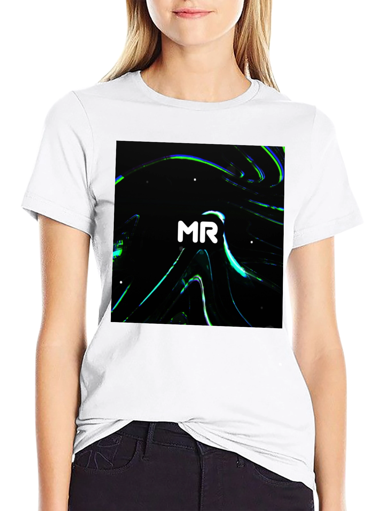 MR Abstract Black Graphic Tee - Modern Casual Wear