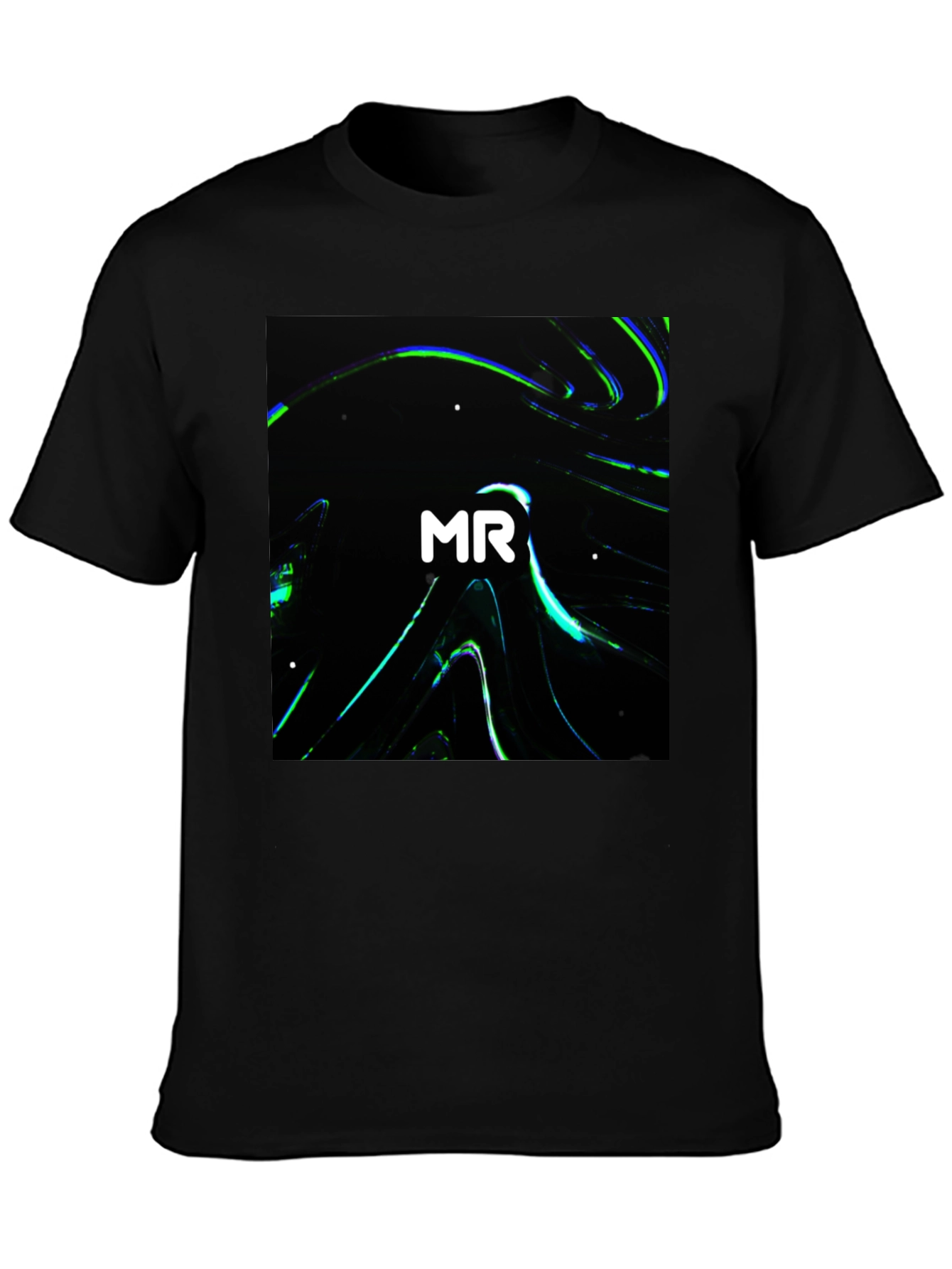 MR Abstract Black Graphic Tee - Modern Casual Wear