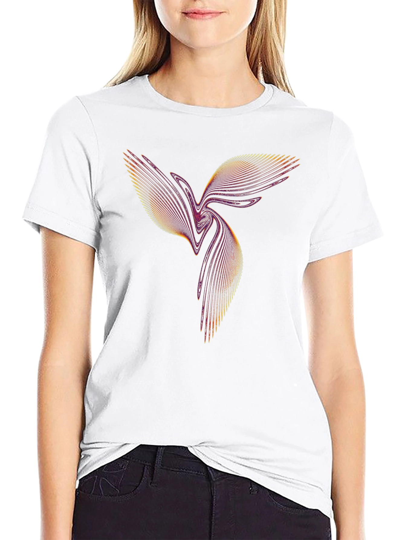 Abstract Bird Graphic T-Shirt - Modern Design