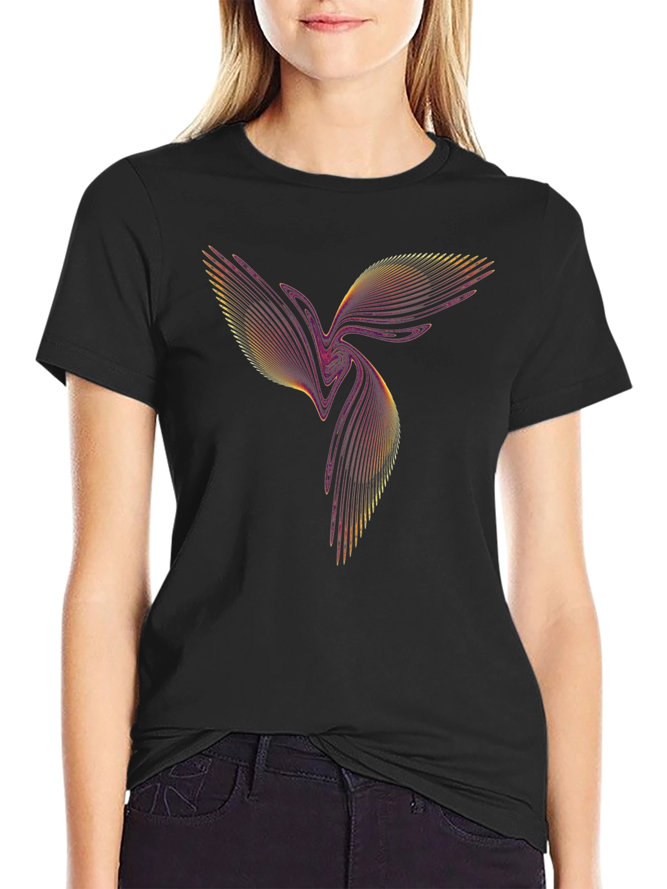 Abstract Bird Graphic T-Shirt - Modern Design