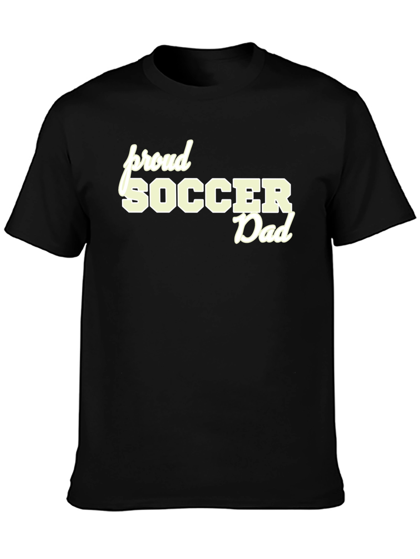 Proud Soccer Dad Black T-Shirt