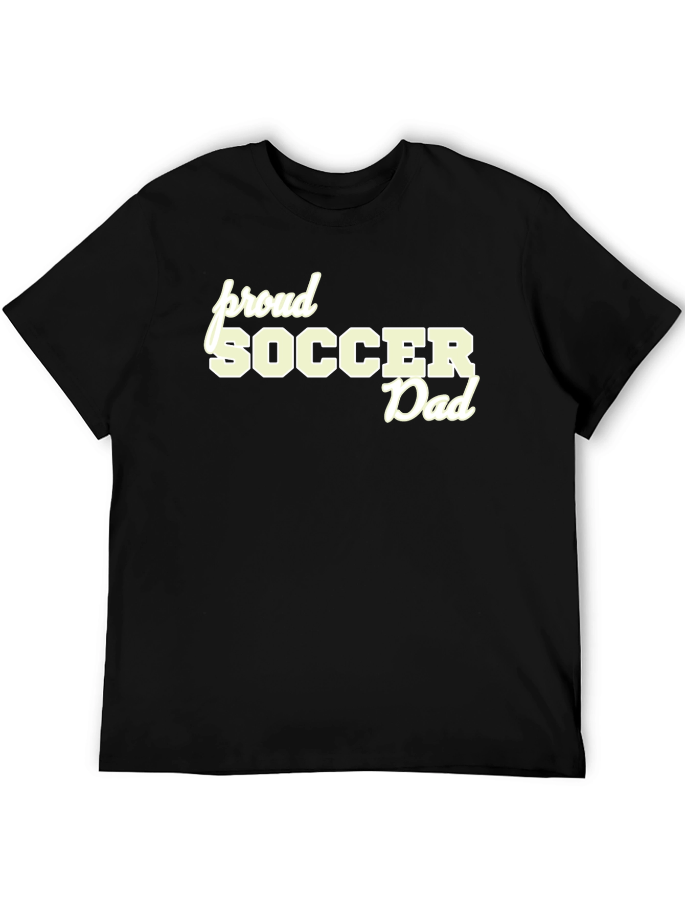 Proud Soccer Dad Black T-Shirt
