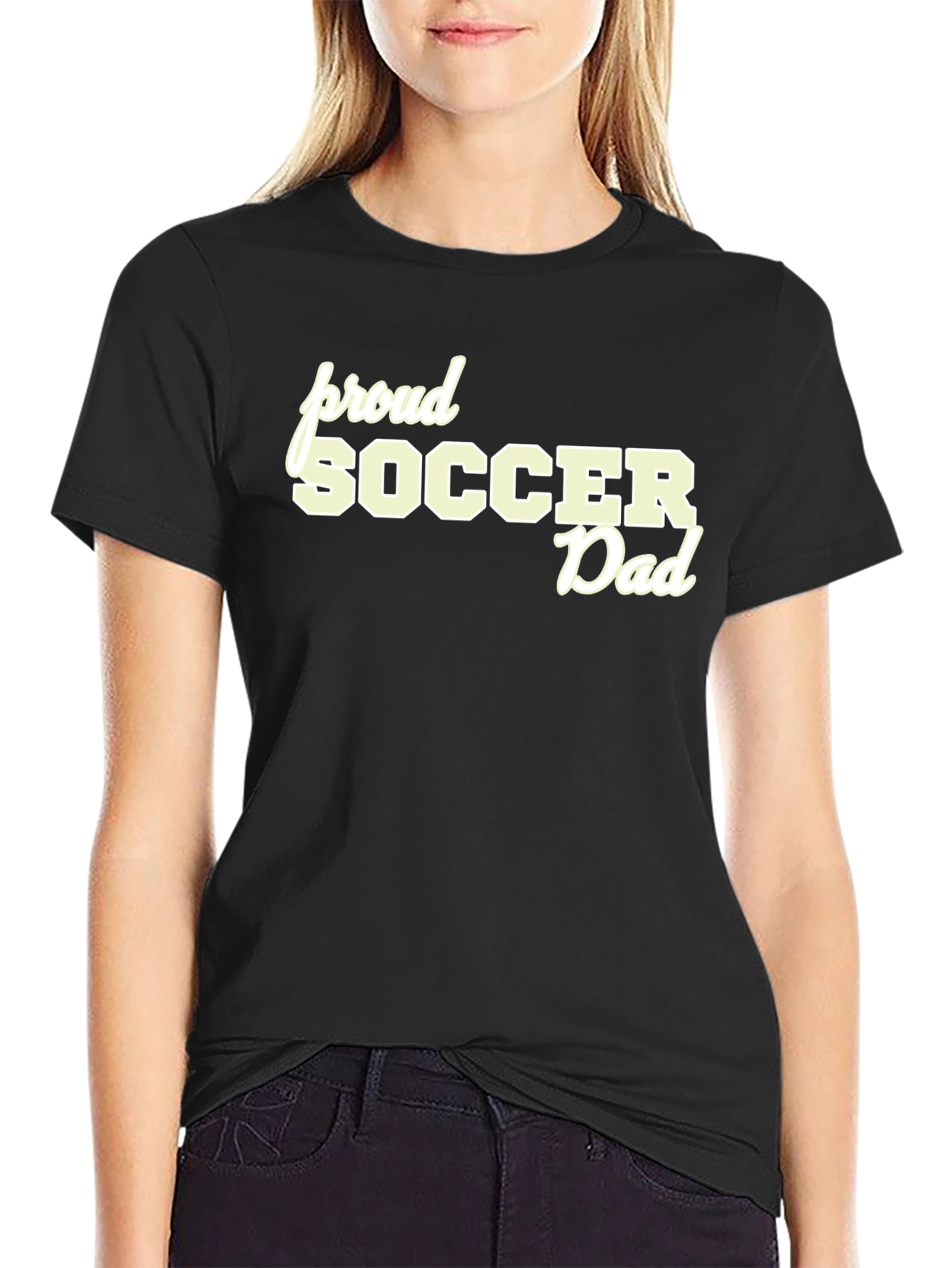 Proud Soccer Dad Black T-Shirt