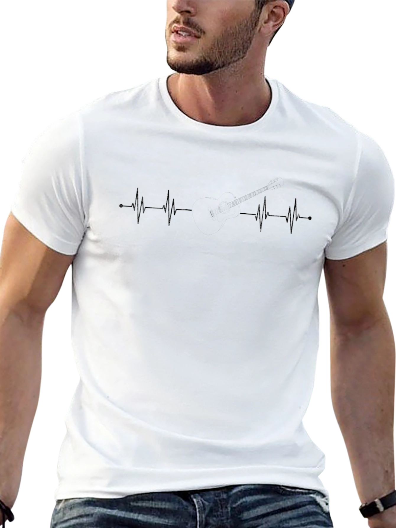 Heartbeat Graphic Tee - Black