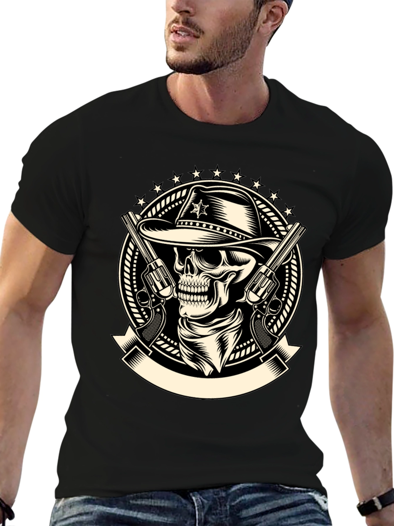 Cowboy Skull T-Shirt - Western Style Tee