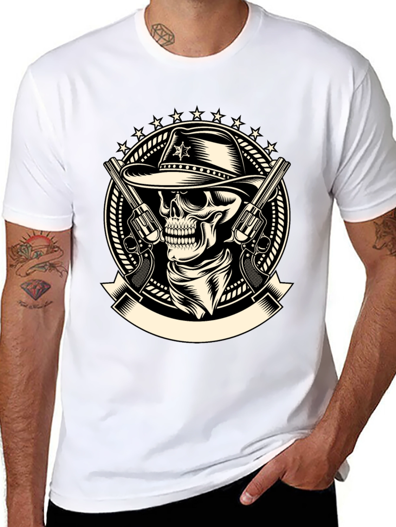 Cowboy Skull T-Shirt - Western Style Tee