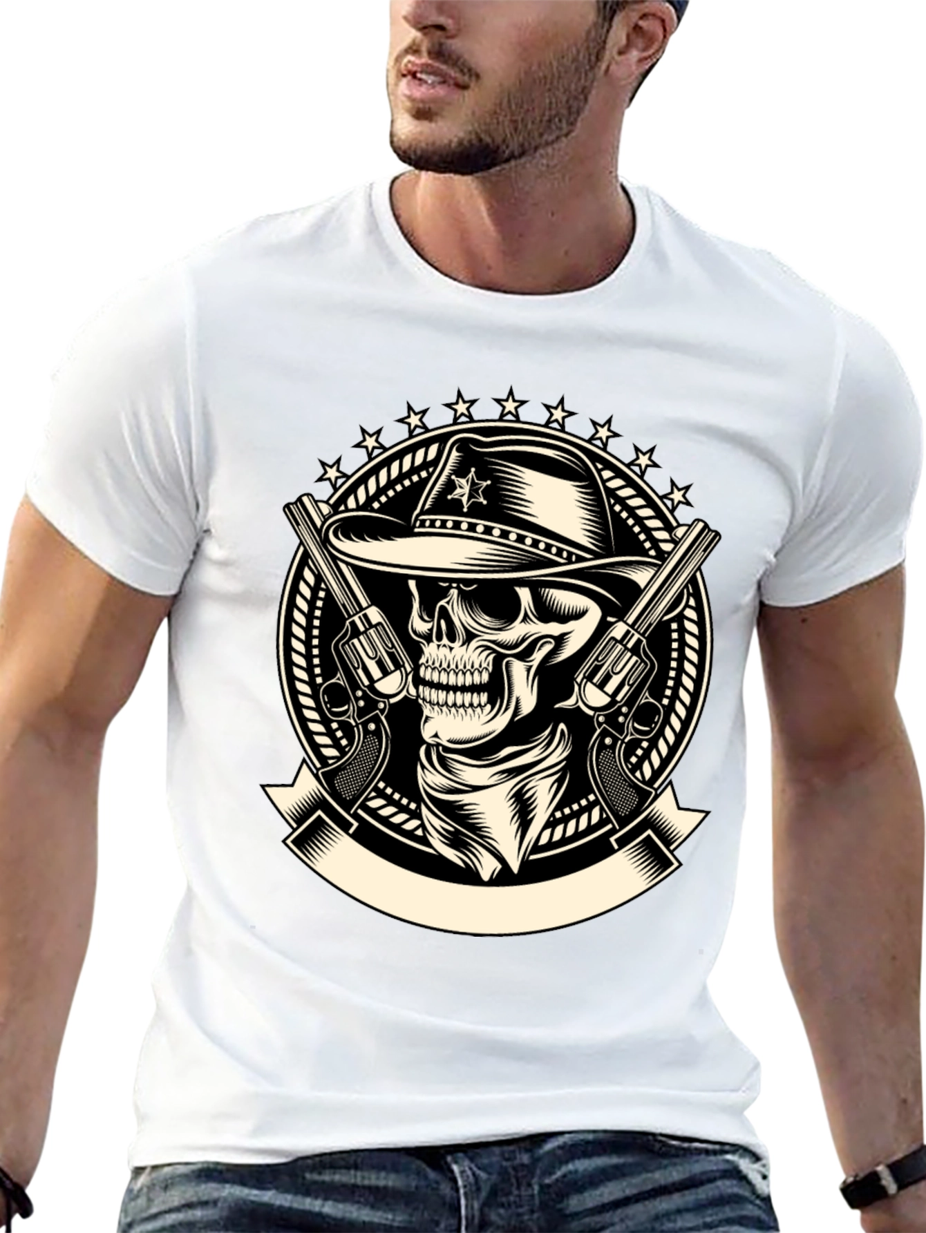 Cowboy Skull T-Shirt - Western Style Tee