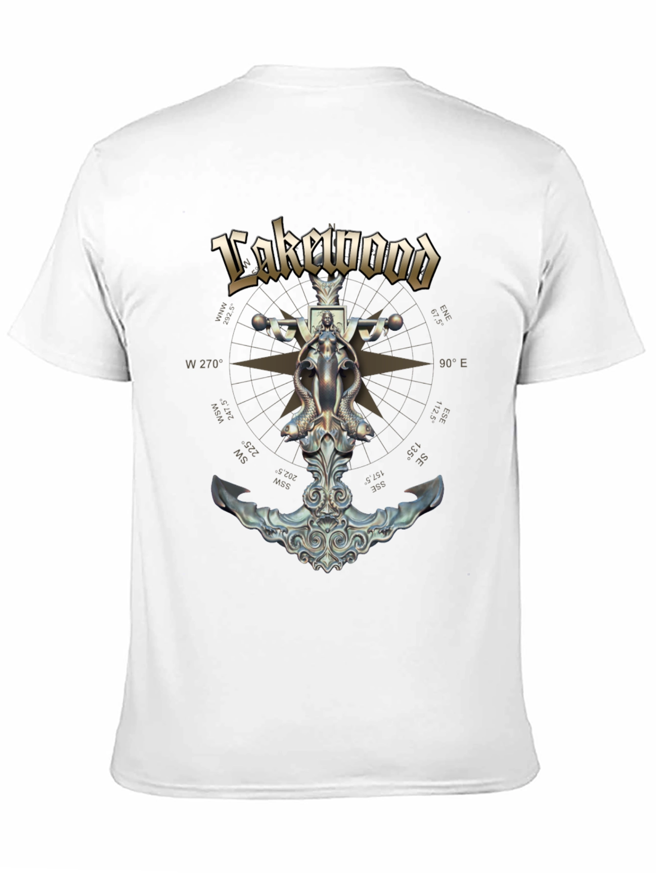 Lakewood Compass Graphic Black T-Shirt