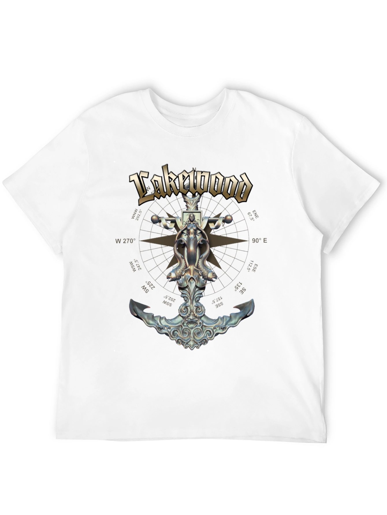 Lakewood Compass Graphic Black T-Shirt