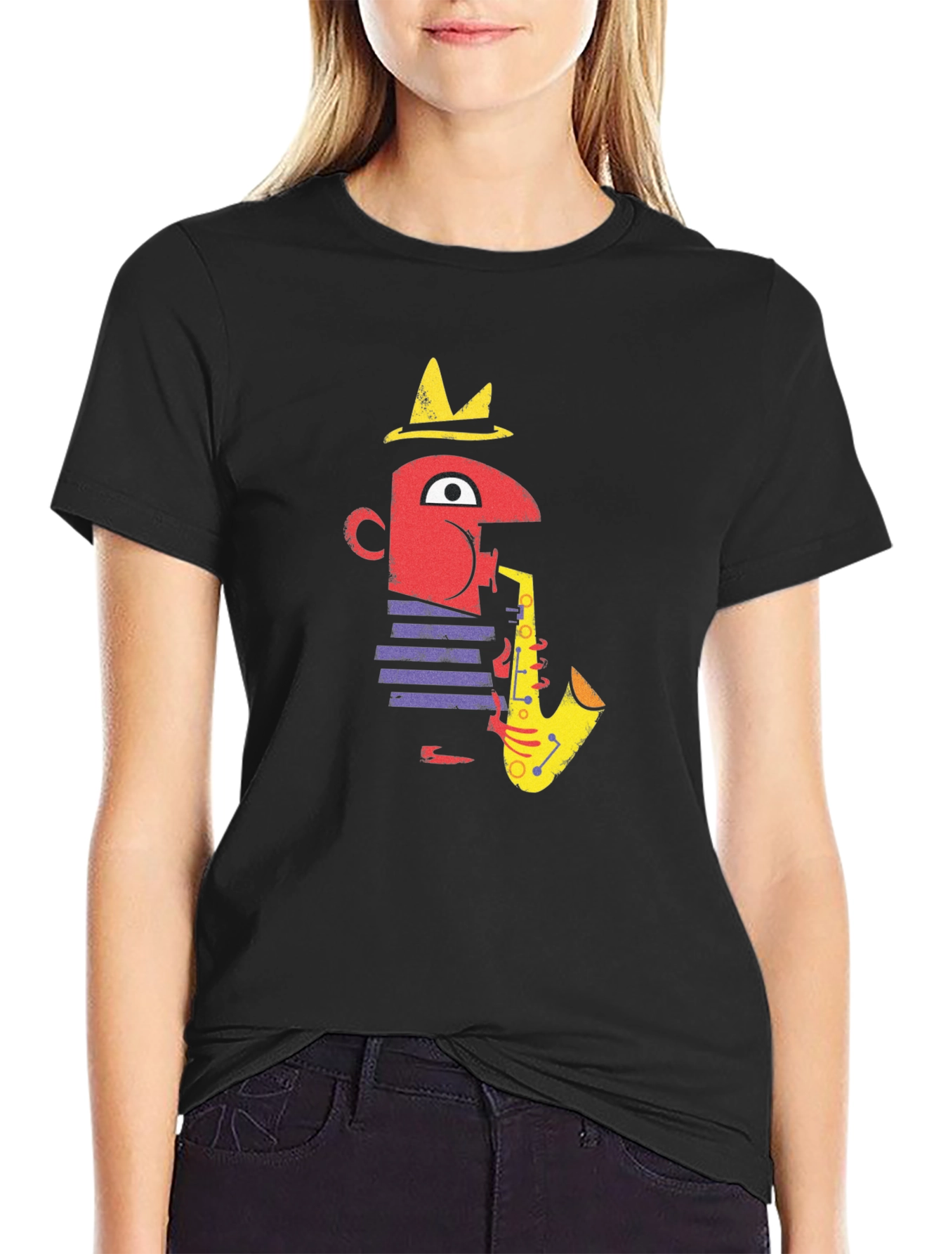 Jazz Saxophone Player Graphic T-Shirt