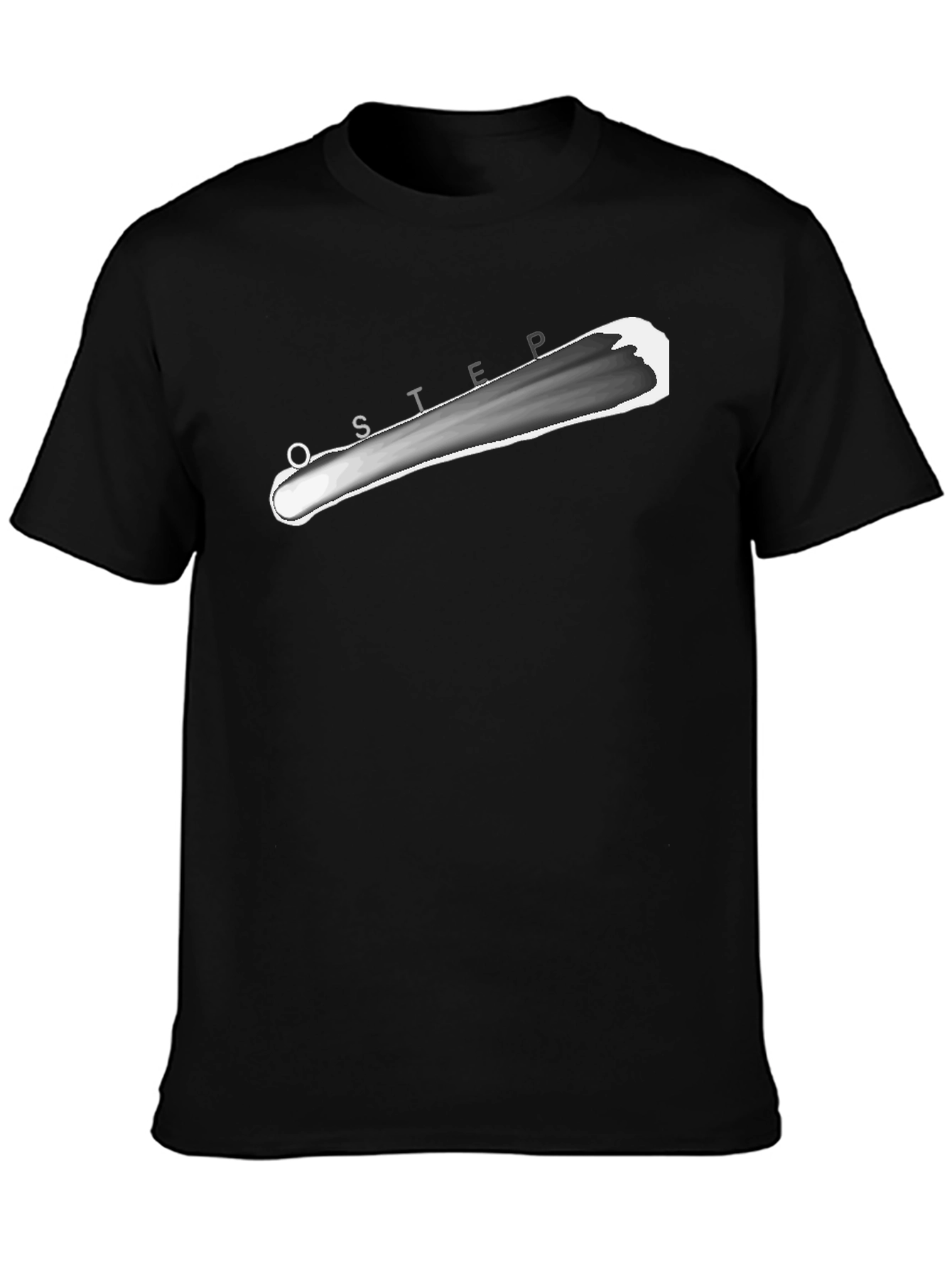 Mens Black T-Shirt with Graphic Design