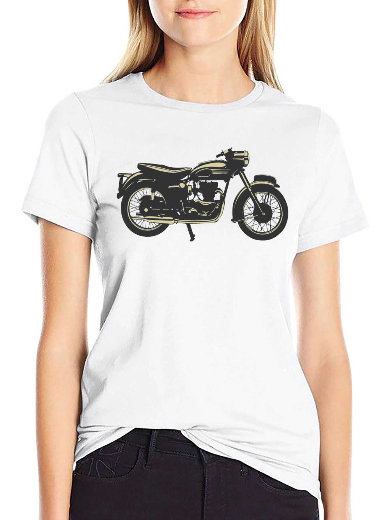 Classic Motorcycle Graphic Tee - Black