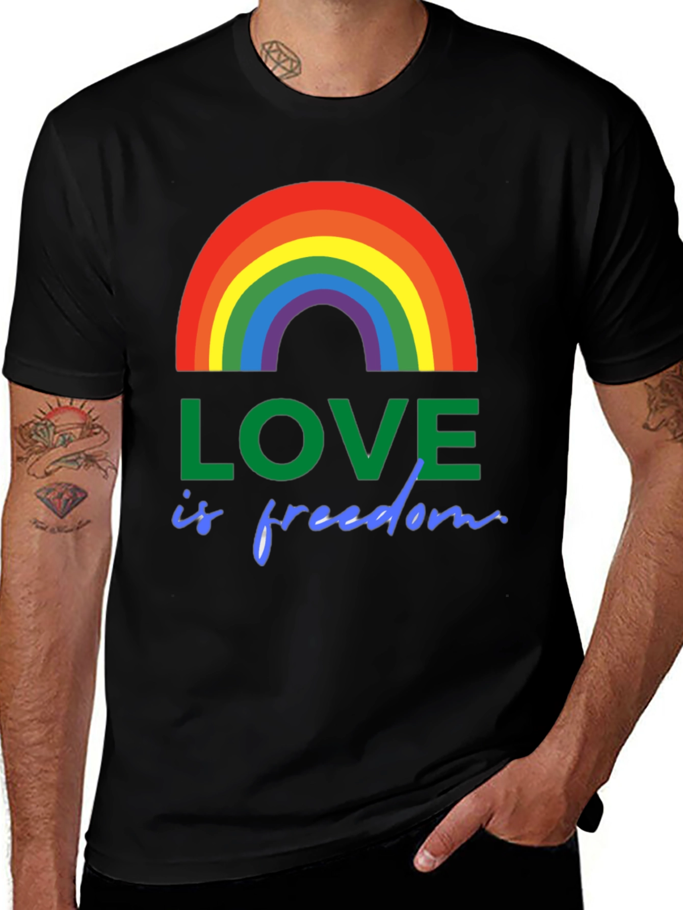 Love is Freedom Rainbow Pride T-Shirt