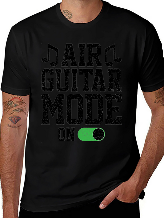 Air Guitar Mode On T-Shirt | Music Lover Tee