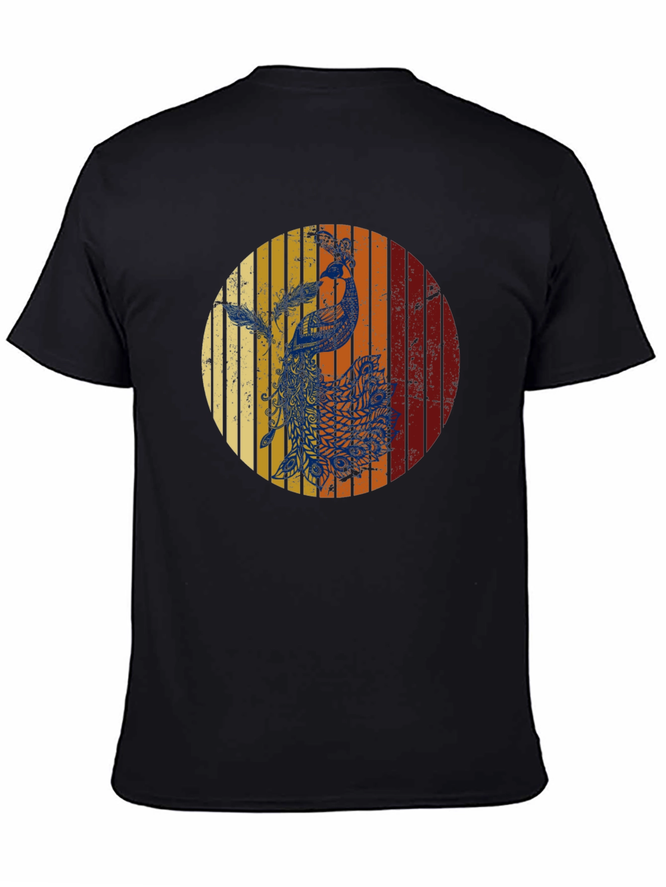 Retro Peacock Graphic Tee - Stylish & Unique Design