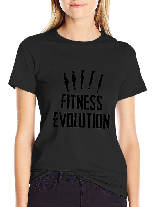 Fitness Evolution T-Shirt - Black Graphic Tee