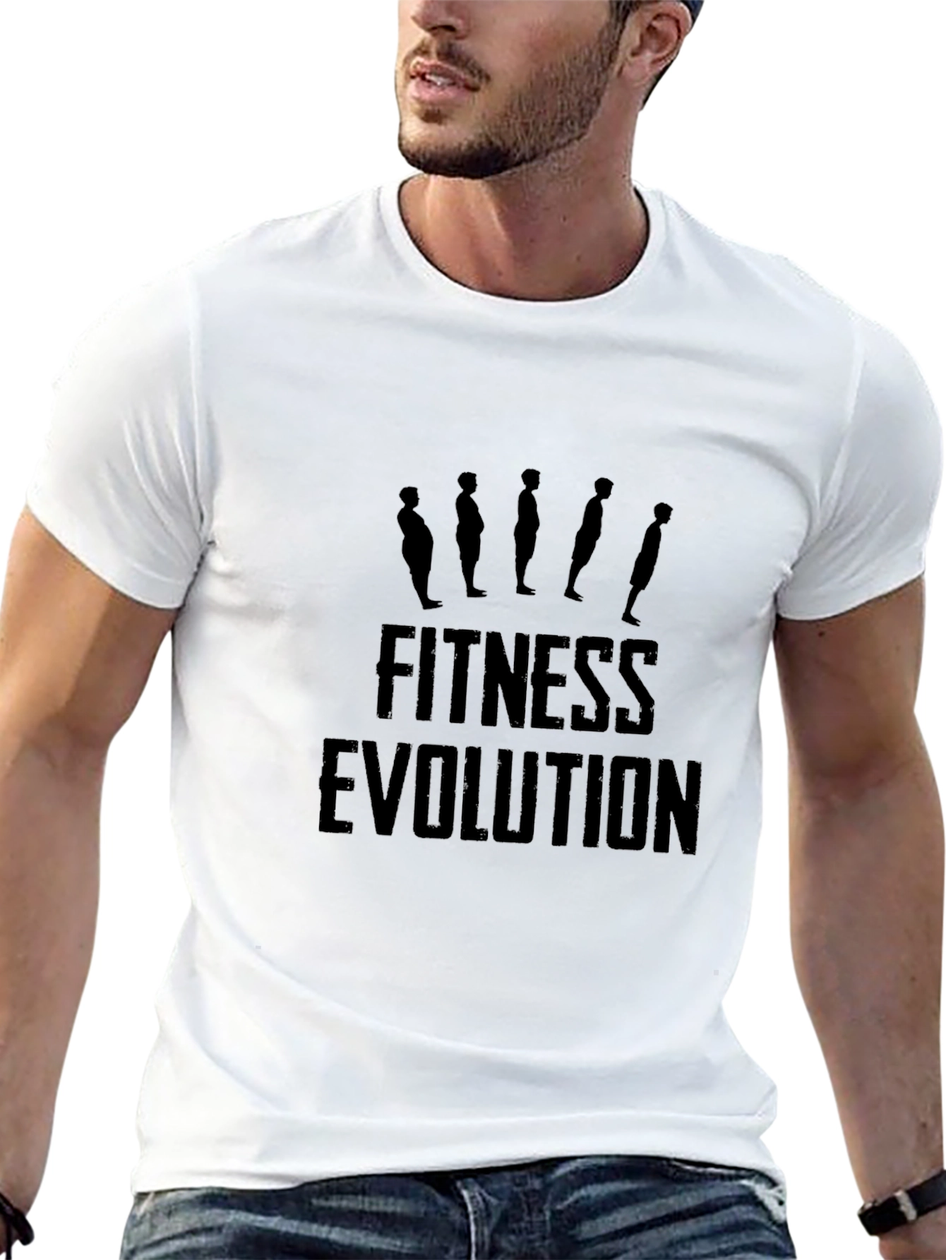 Fitness Evolution T-Shirt - Black Graphic Tee
