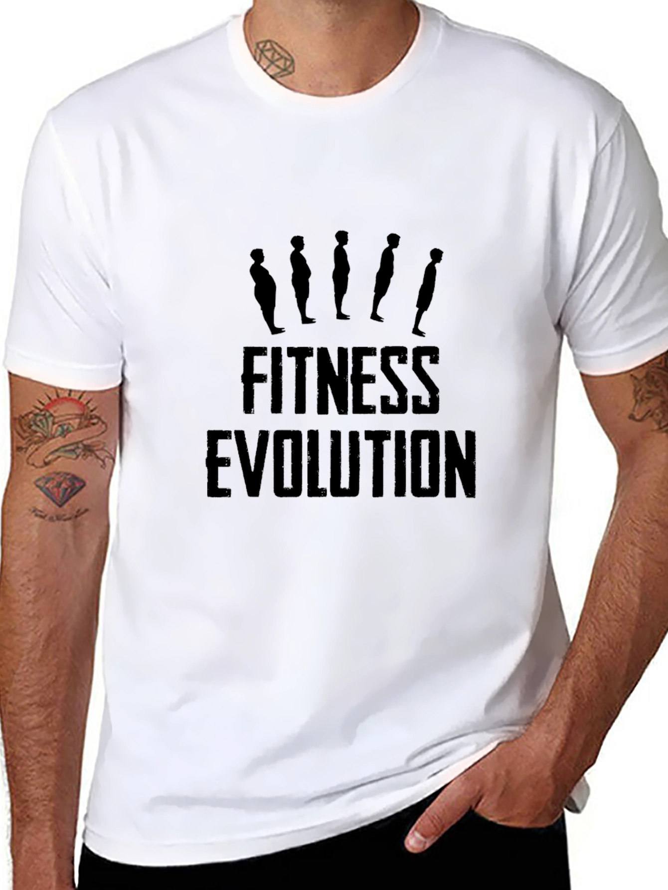 Fitness Evolution T-Shirt - Black Graphic Tee