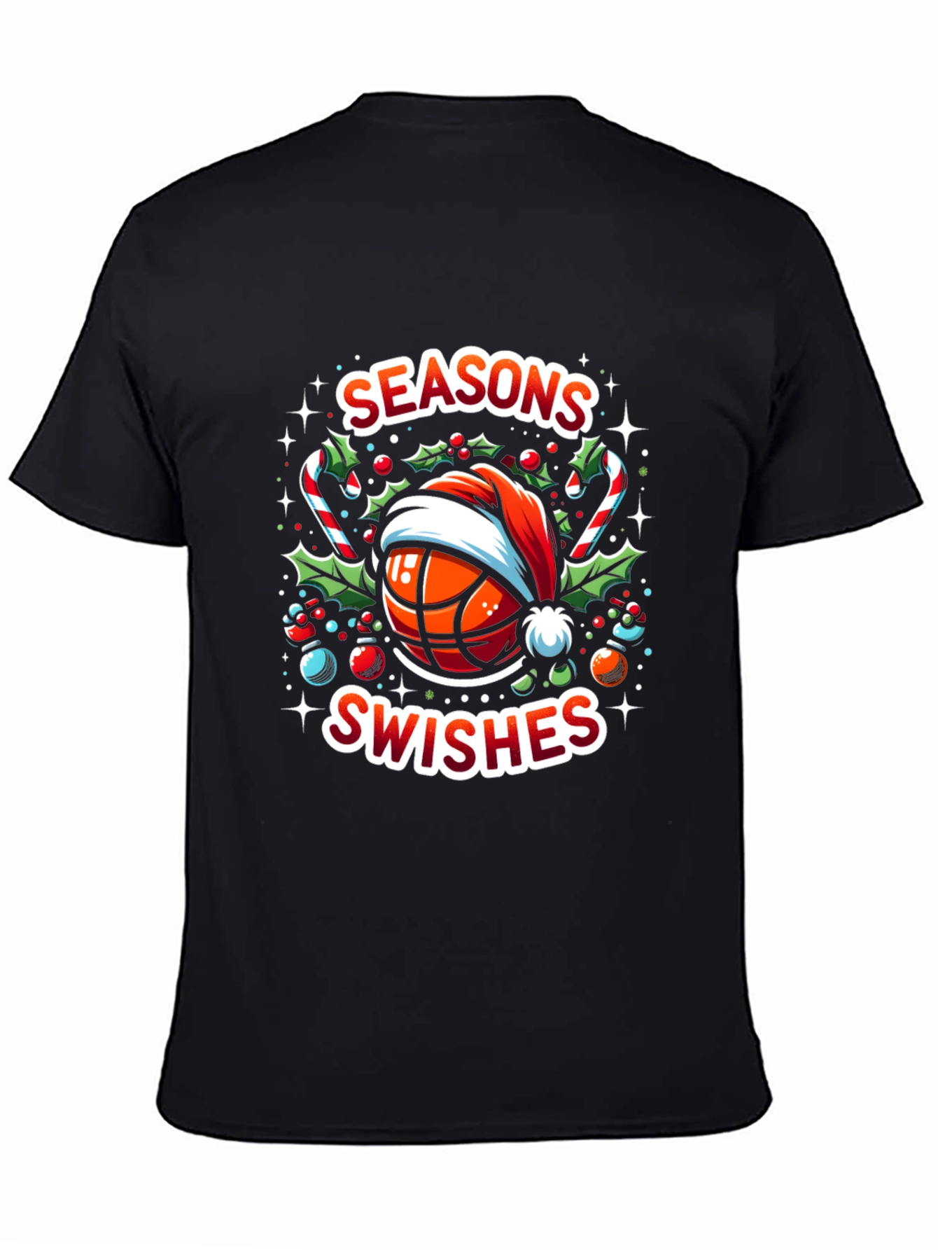 Seasons Swishes Holiday Basketball T-Shirt