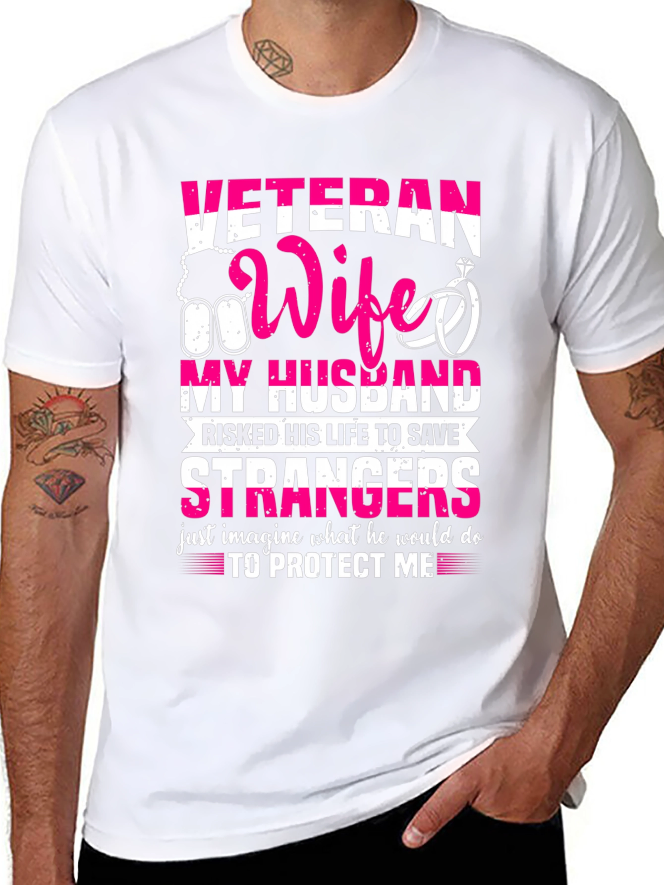 Veteran Wife T-Shirt: My Husband My Hero