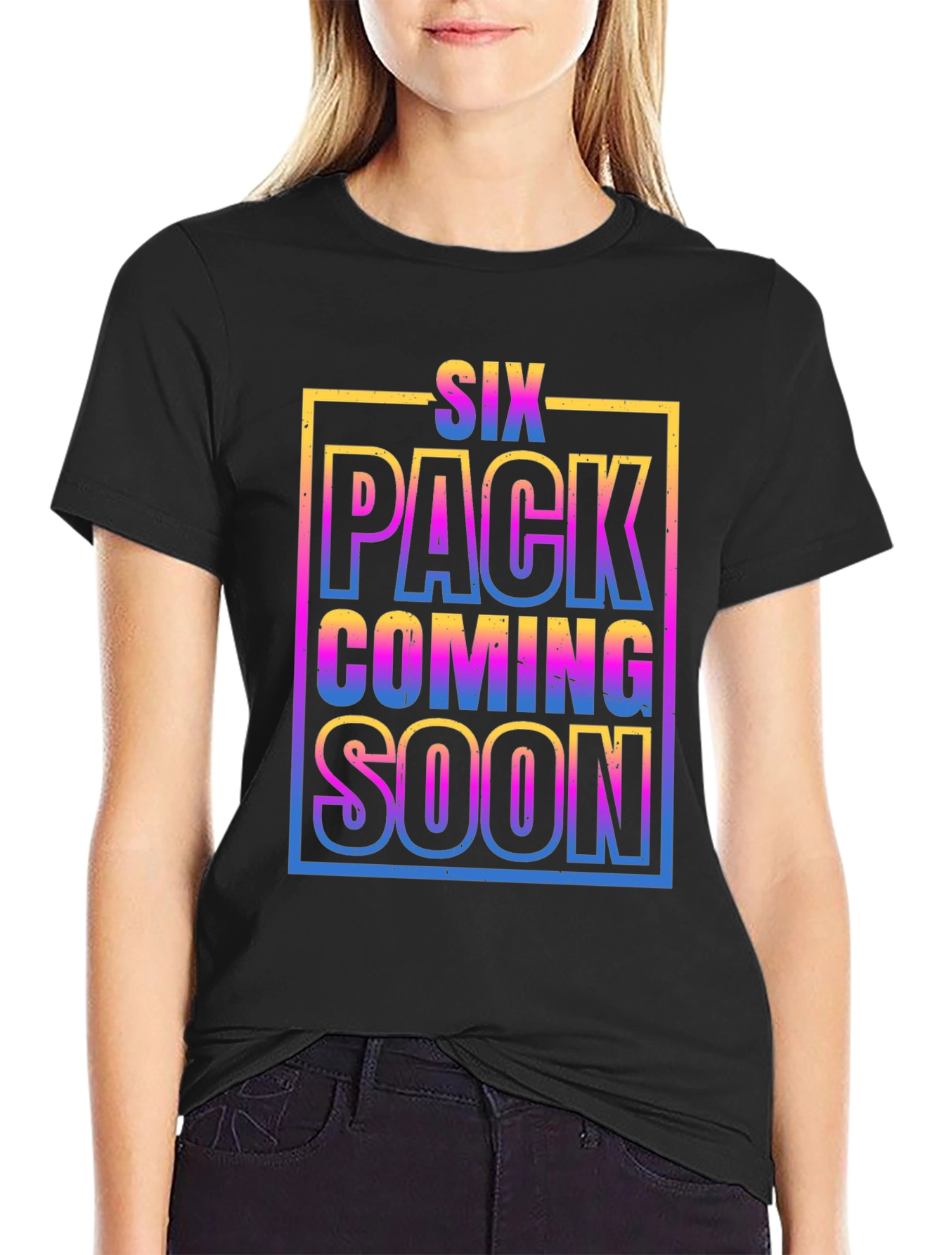 Six Pack Coming Soon Graphic T-Shirt