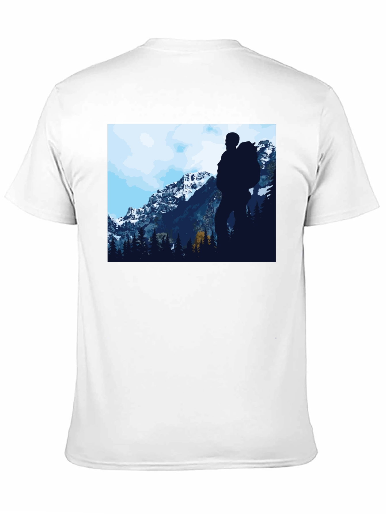 Nature Hiker Graphic Tee - Black Casual T-Shirt
