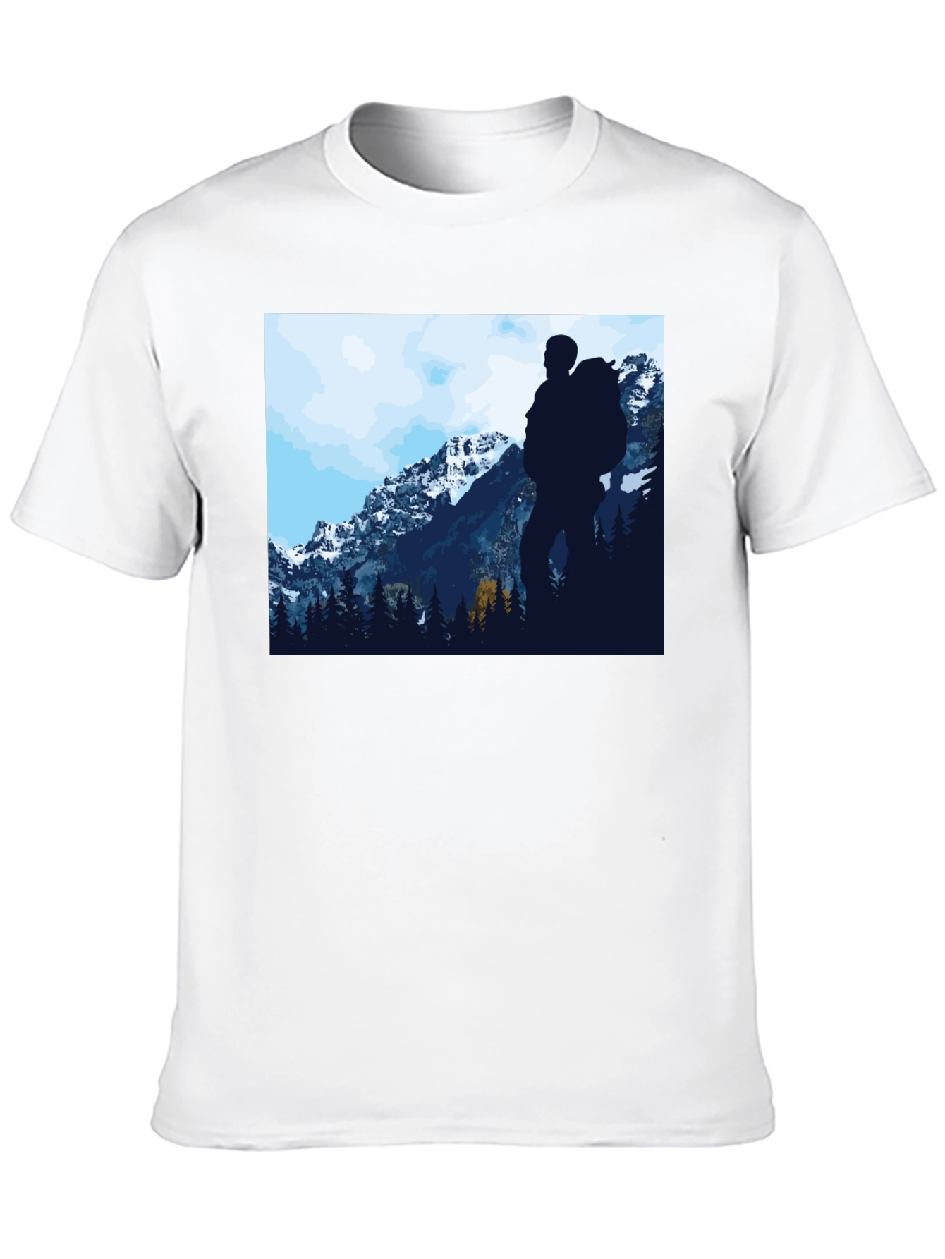 Nature Hiker Graphic Tee - Black Casual T-Shirt