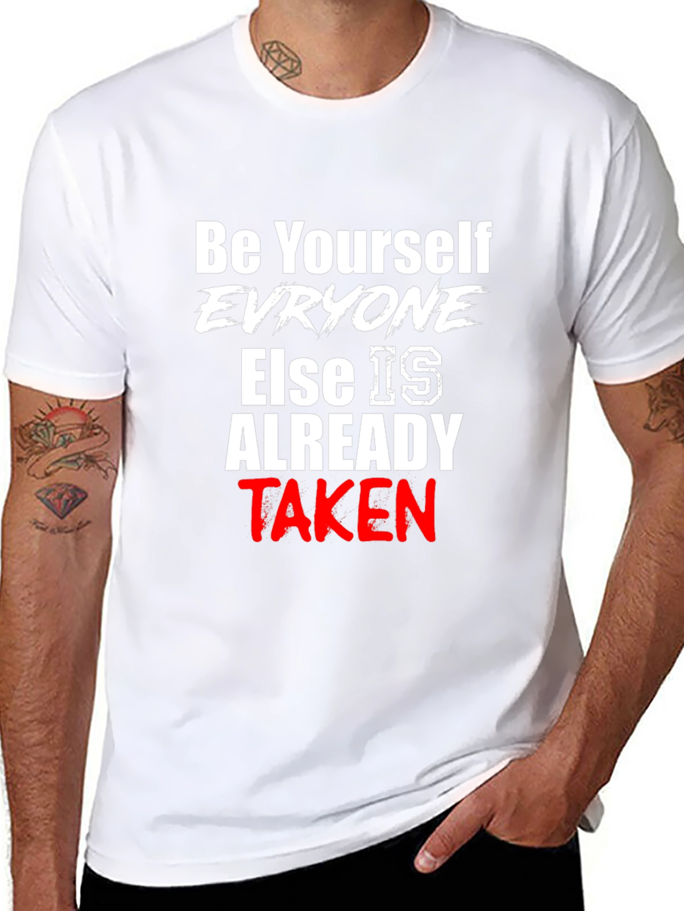 Be Yourself Slogan Graphic T-Shirt