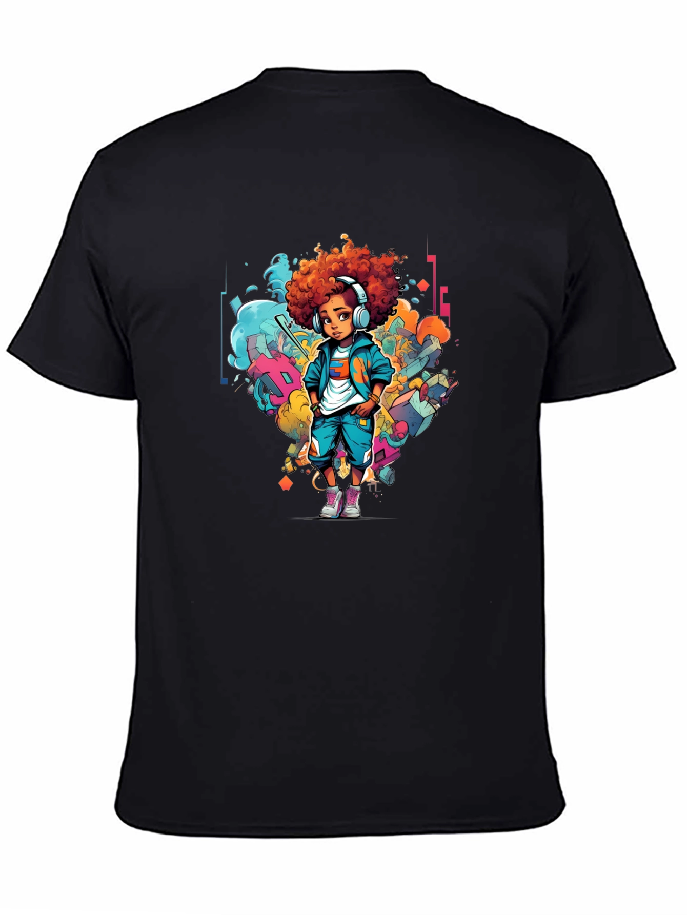 Cool Kid Graphic Print Black T-Shirt