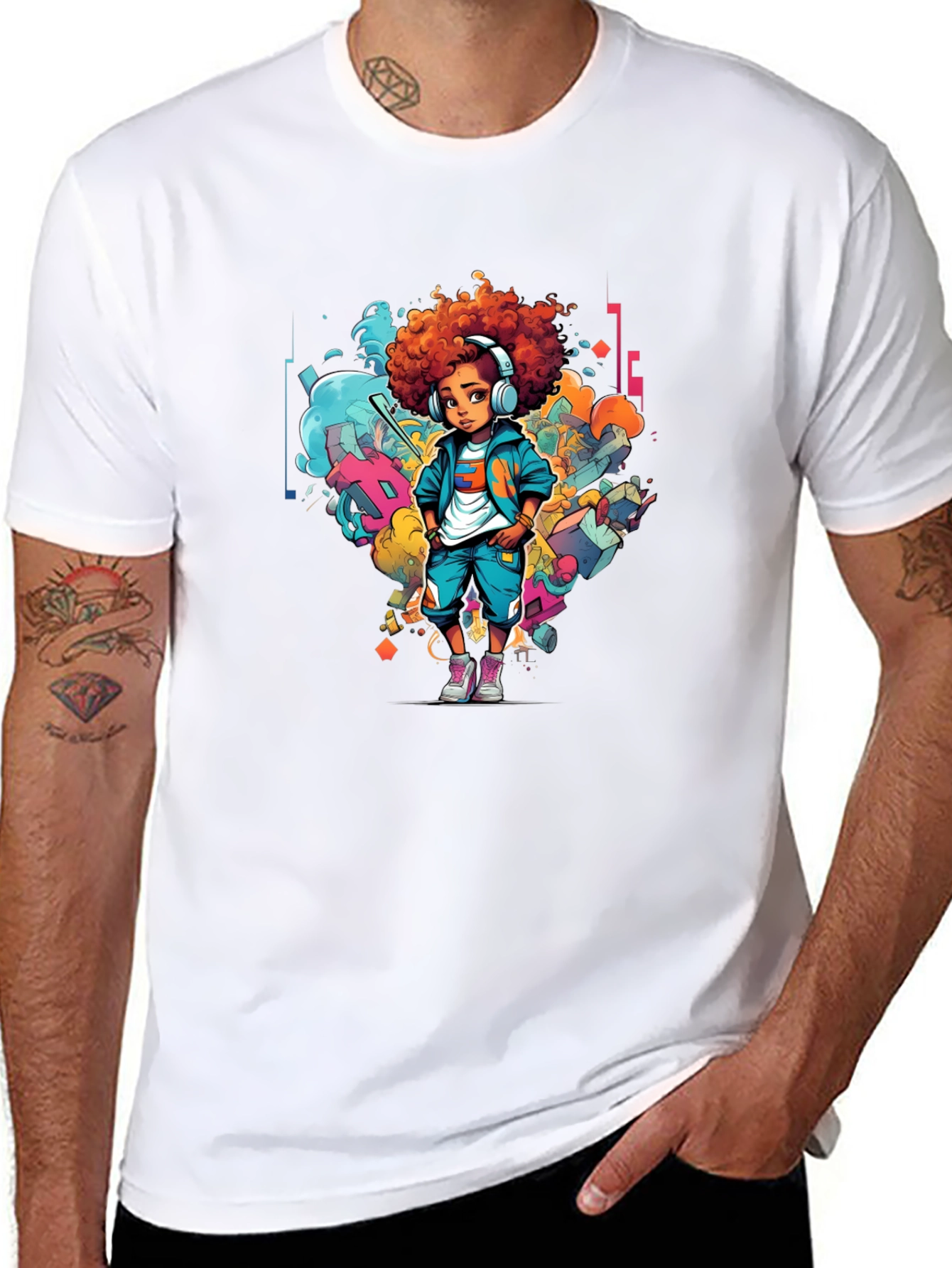Cool Kid Graphic Print Black T-Shirt