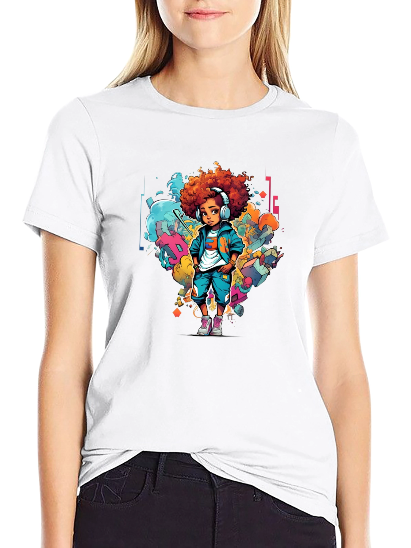 Cool Kid Graphic Print Black T-Shirt