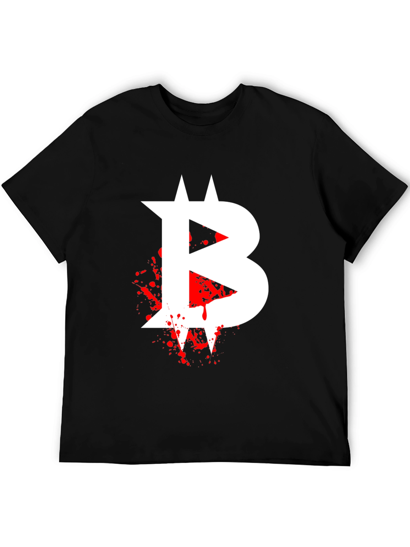 Bitcoin Splatter Graphic Tee - Crypto Enthusiast Apparel