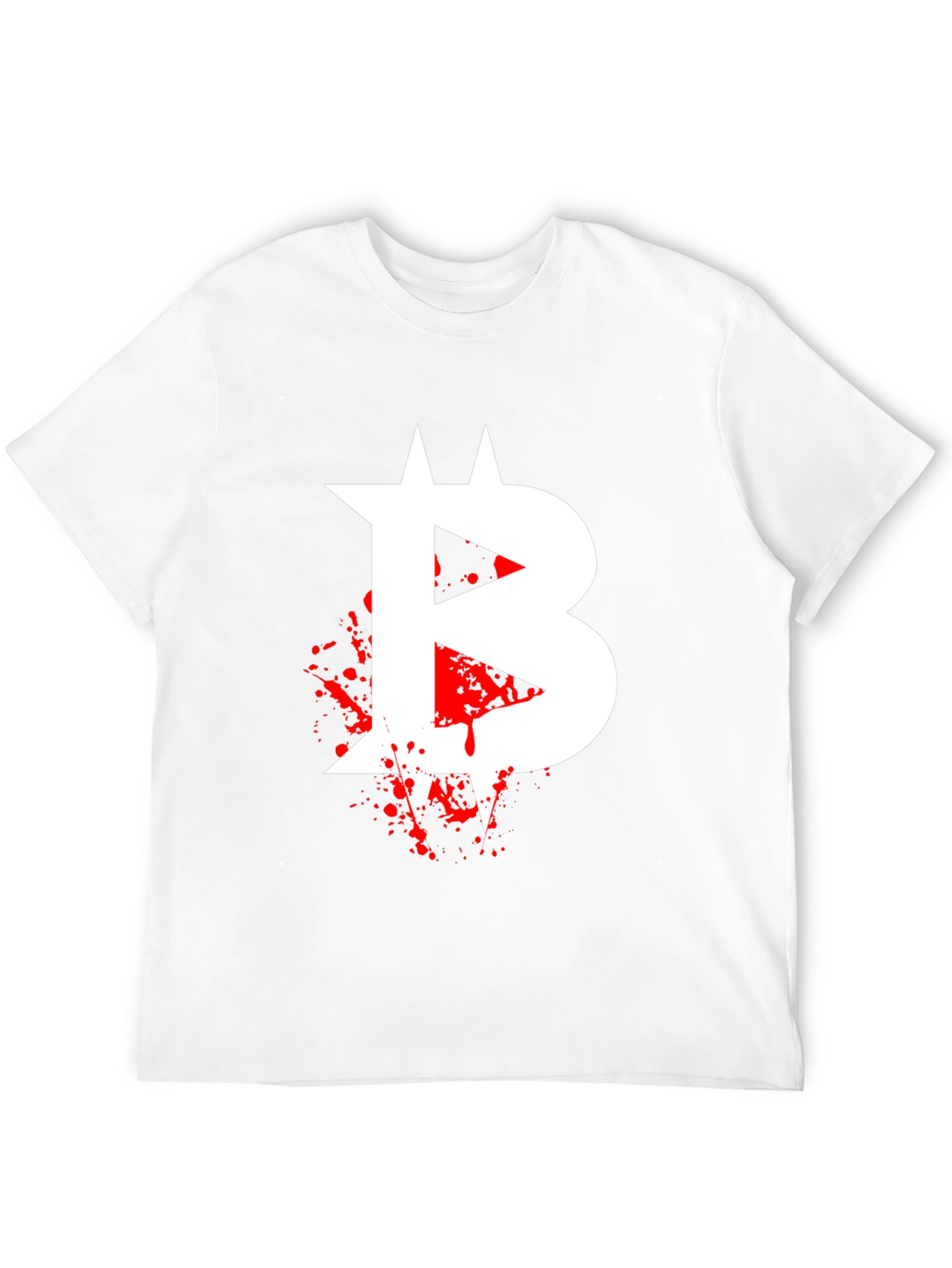Bitcoin Splatter Graphic Tee - Crypto Enthusiast Apparel