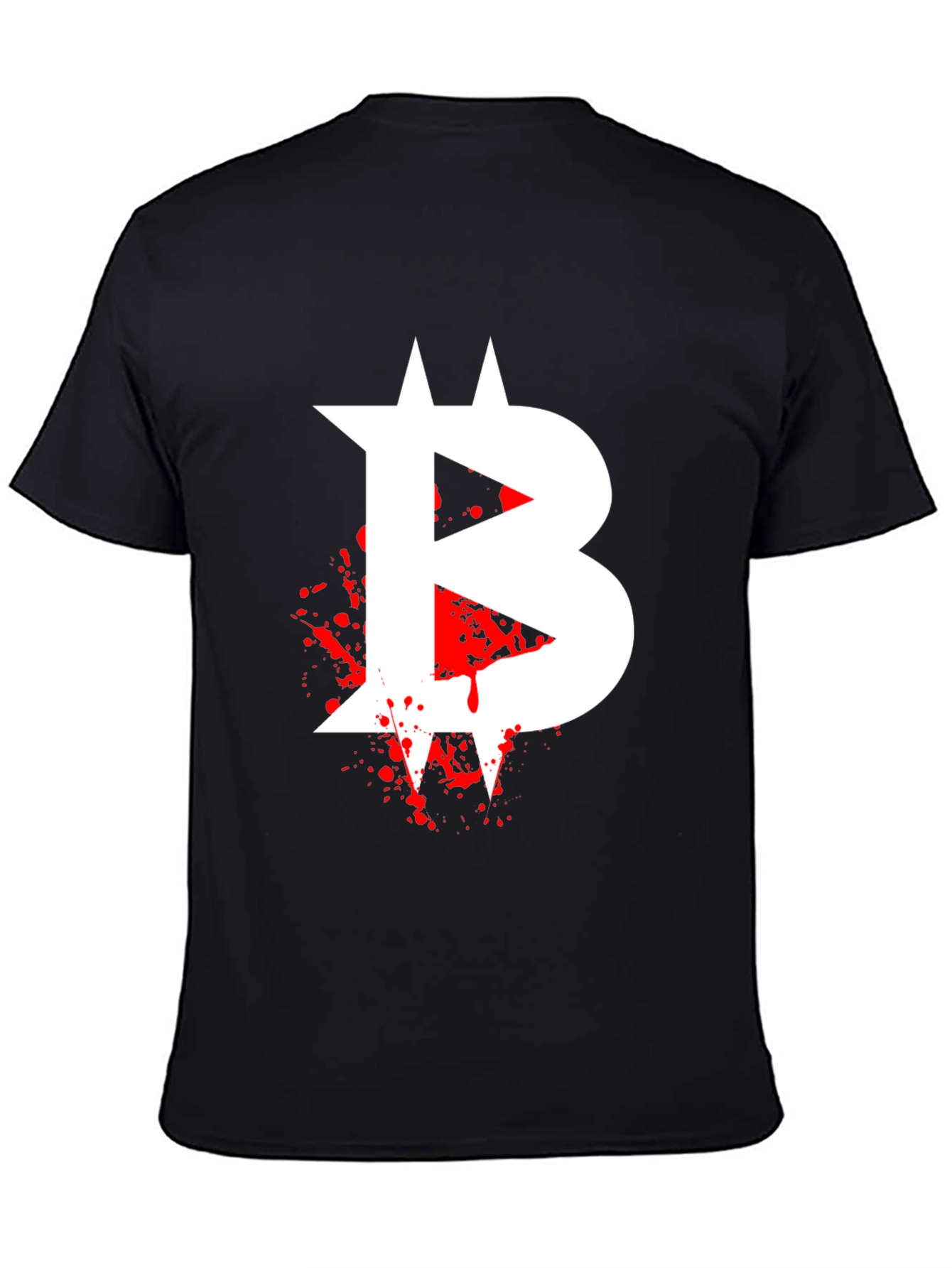 Bitcoin Splatter Graphic Tee - Crypto Enthusiast Apparel