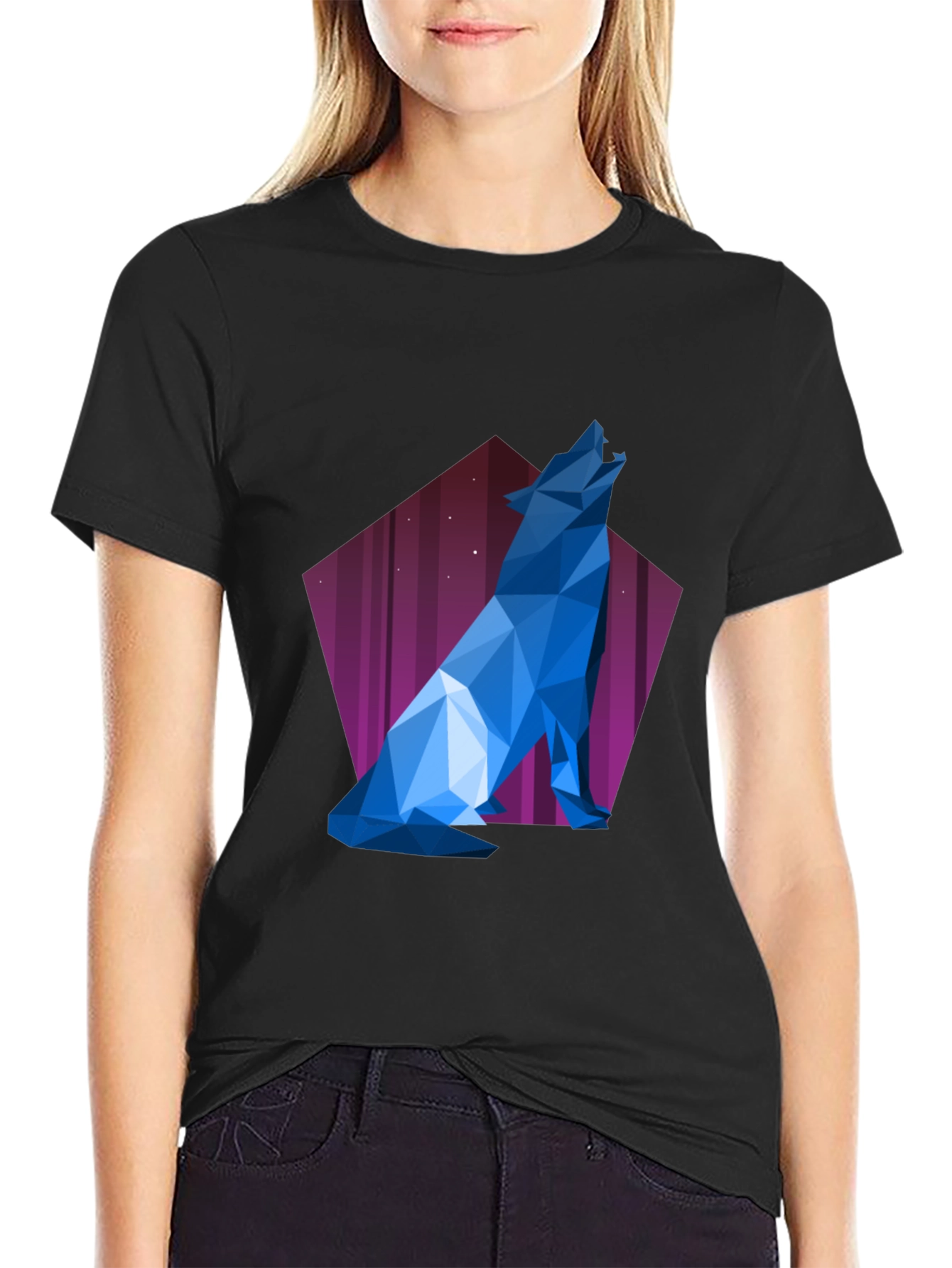 Geometric Wolf T-Shirt - Modern Graphic Tee