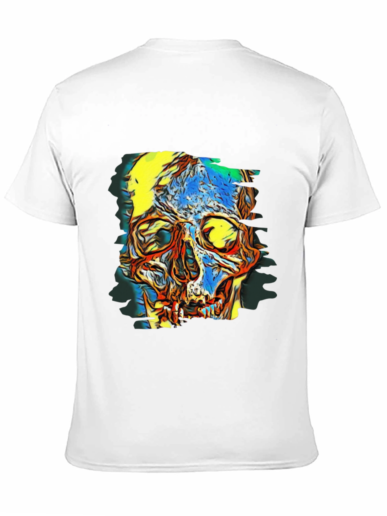 Abstract Skull Graphic Black T-Shirt