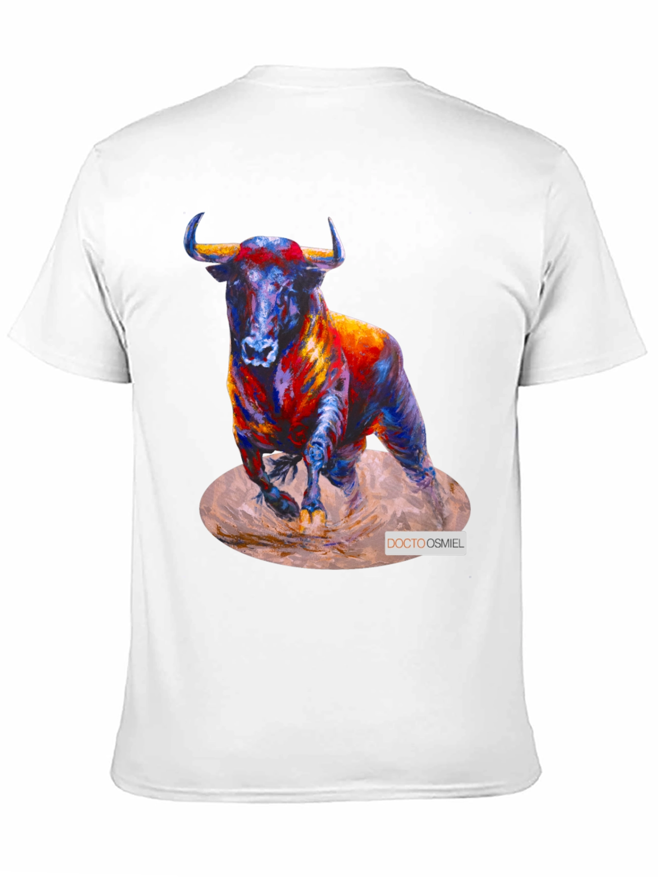 Bold Bull Graphic Tee - Vivid Animal Print