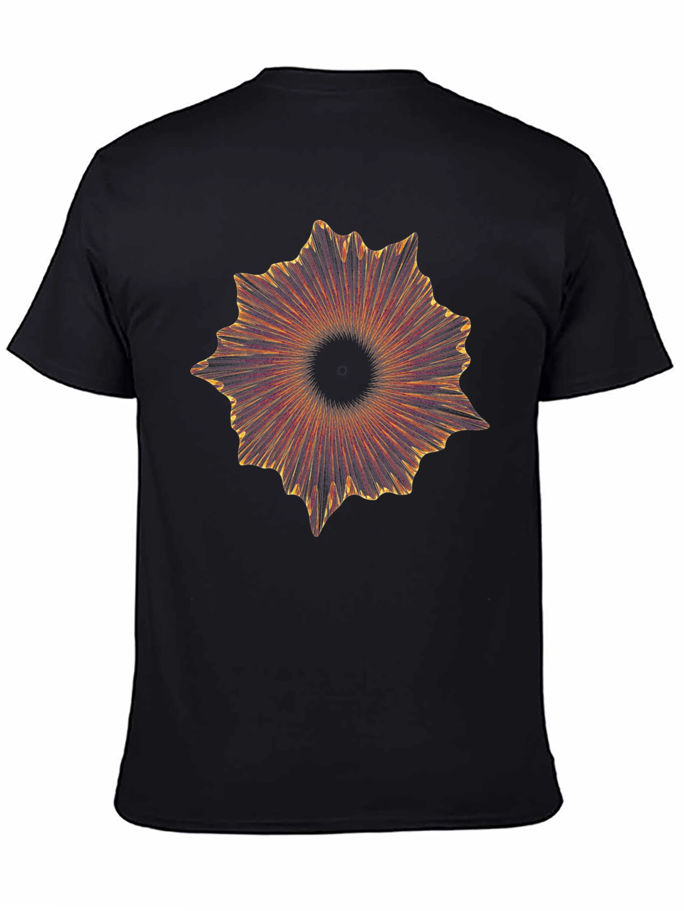 Abstract Burst Graphic Black T-Shirt