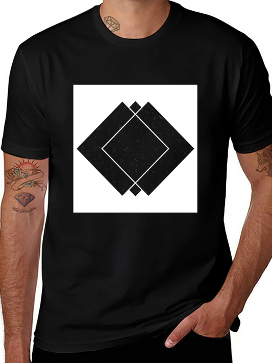 Geometric Diamond Black T-Shirt