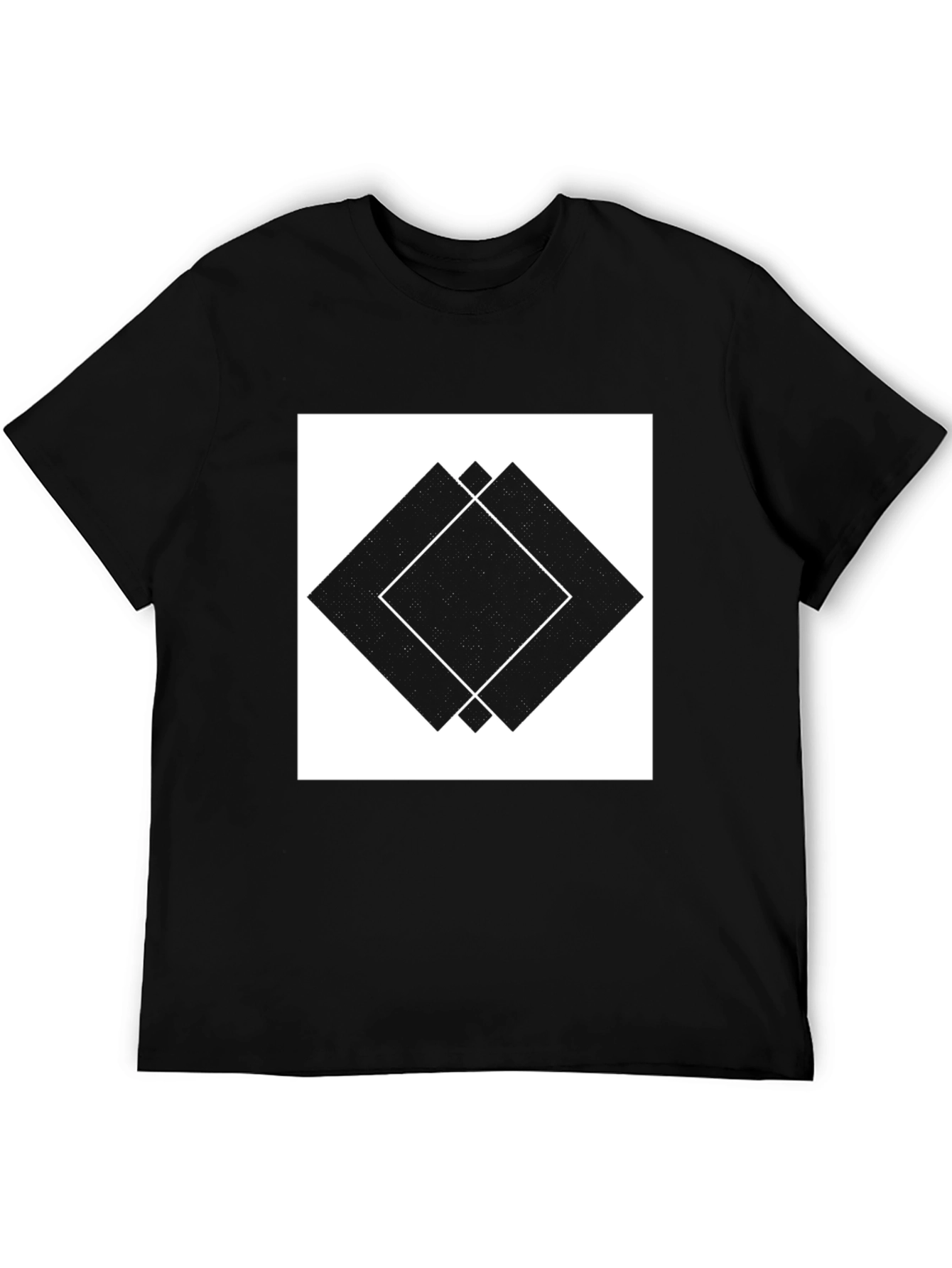 Geometric Diamond Black T-Shirt