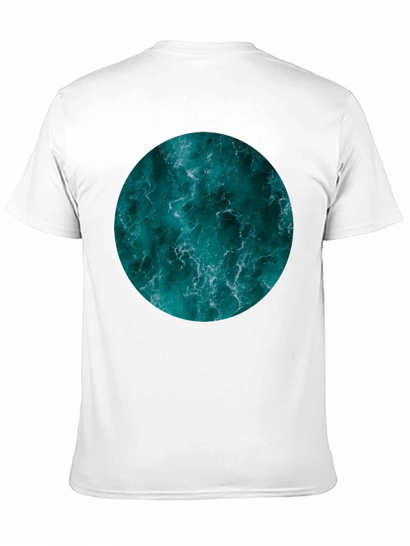 Ocean Print Black T-Shirt