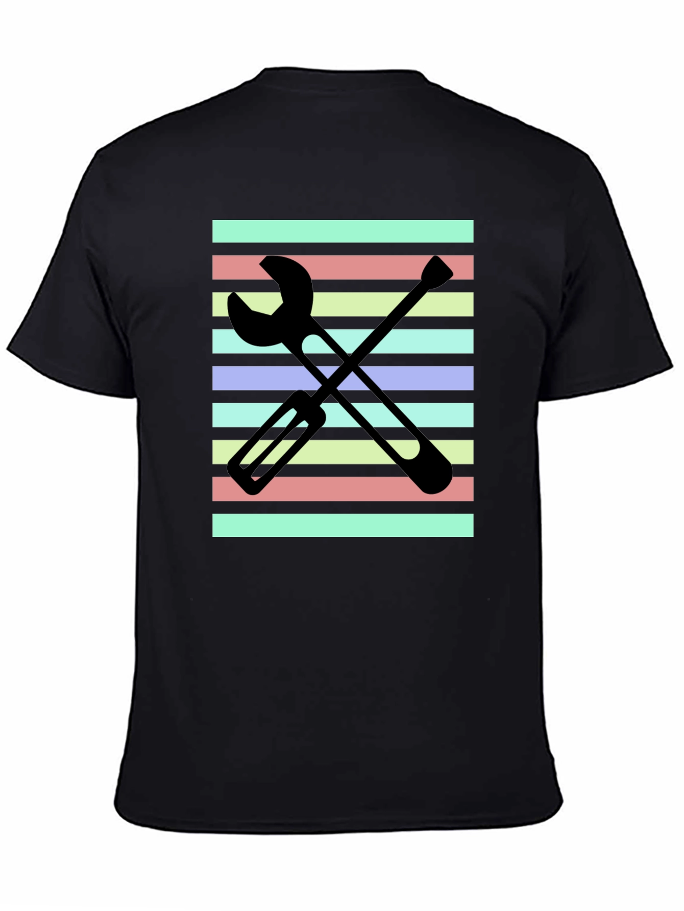Striped Tools Graphic Tee
