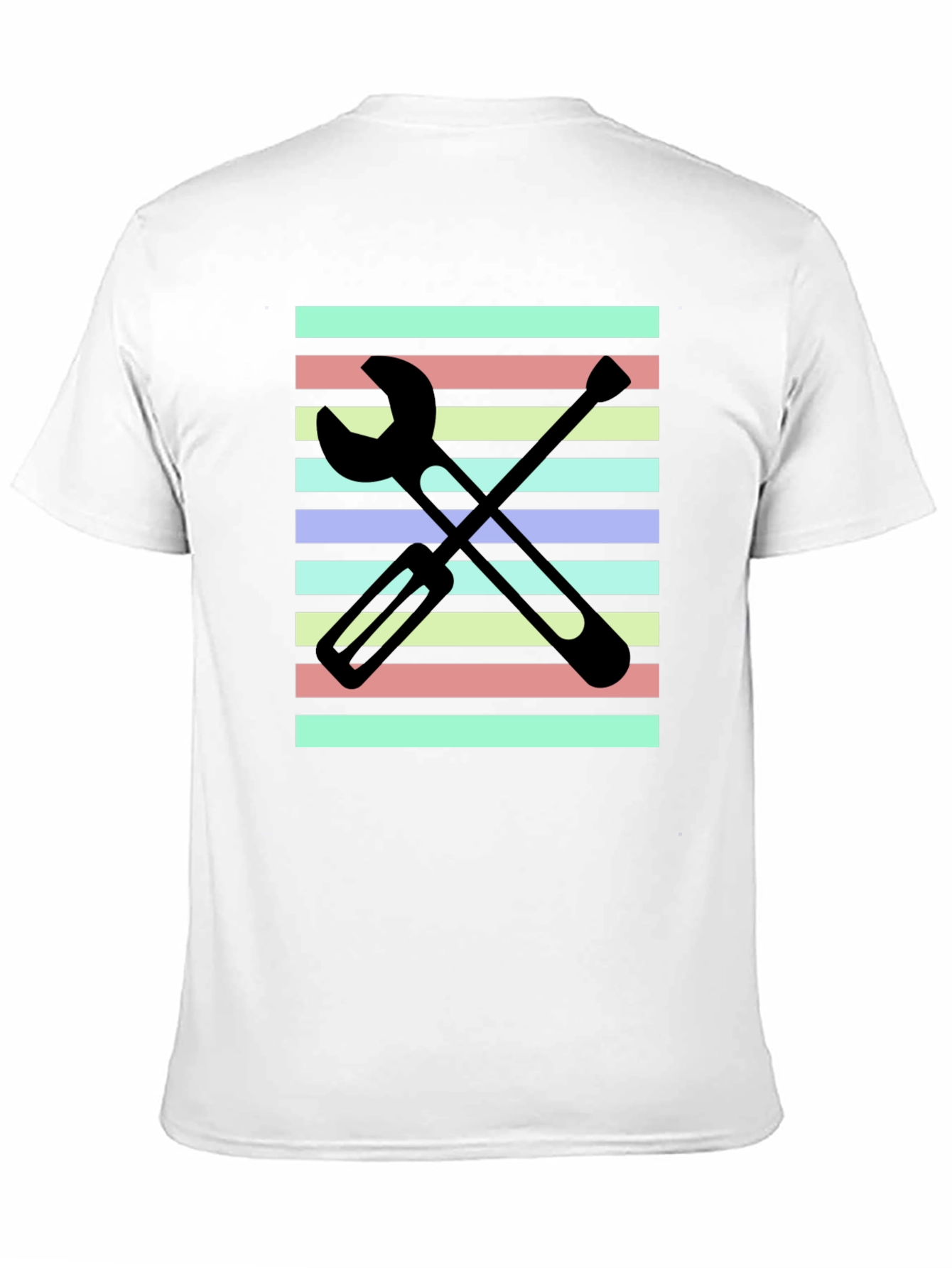 Striped Tools Graphic Tee