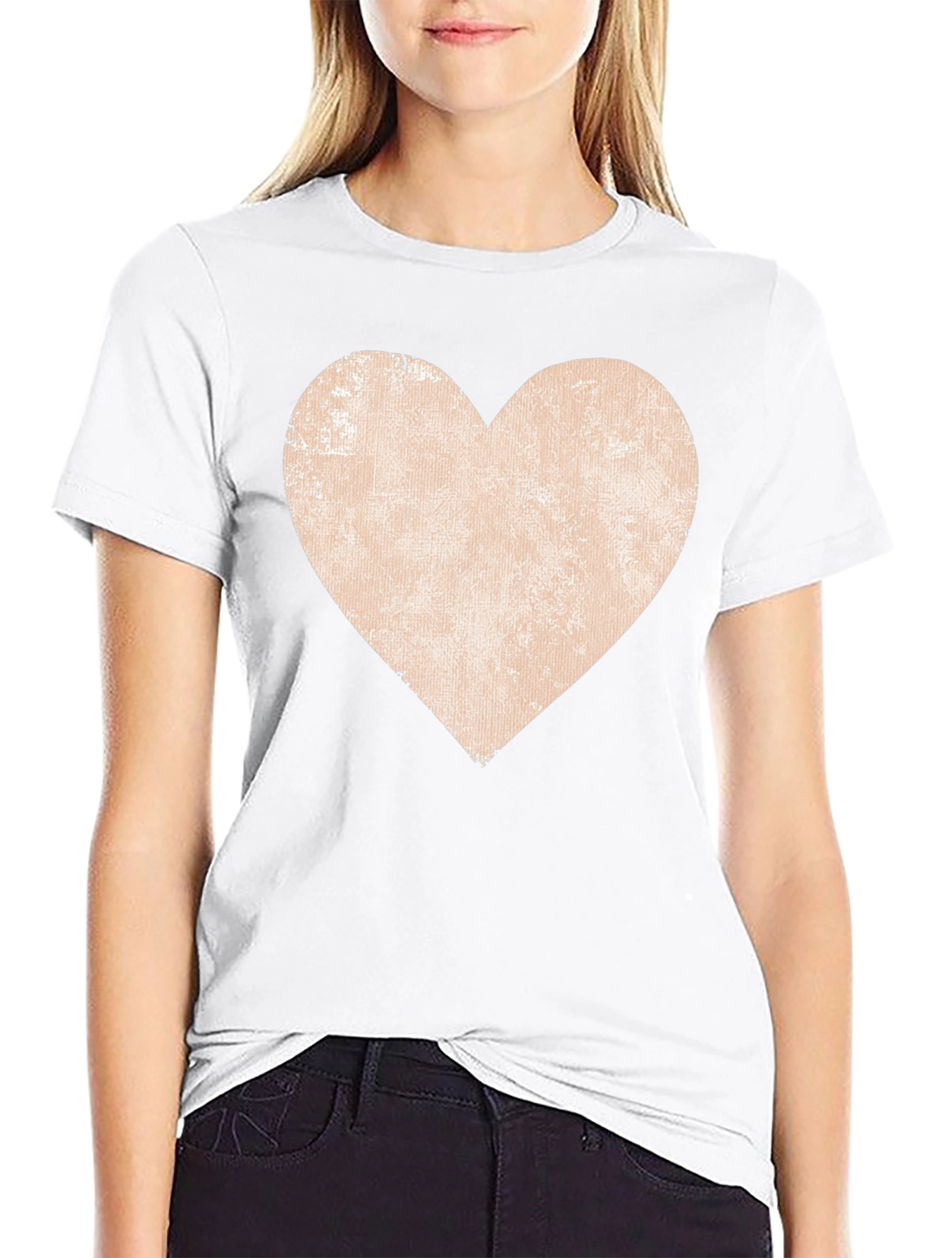 Distressed Heart Graphic Tee - Casual Comfort