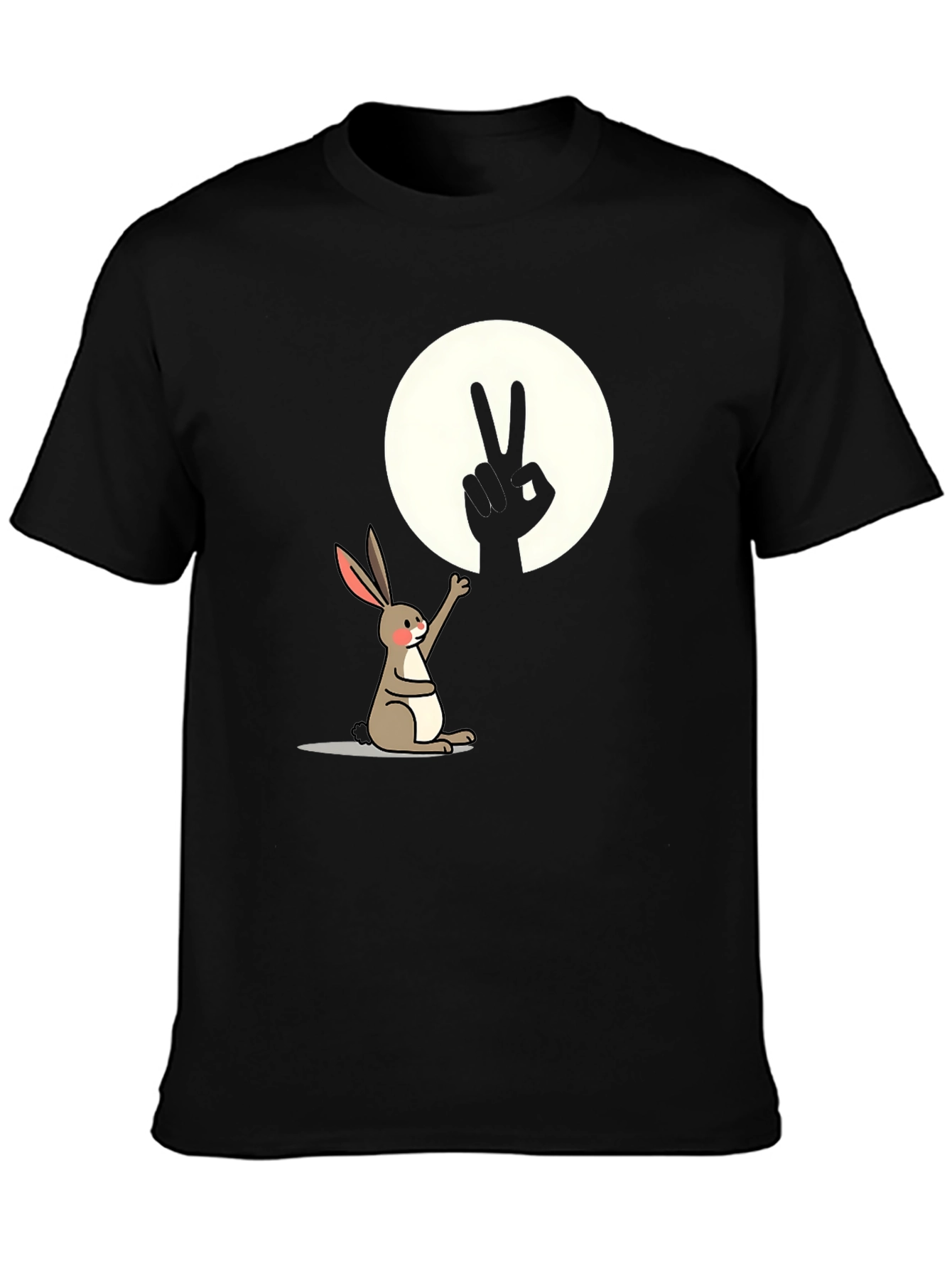 Peace Rabbit T-Shirt - Cute Animal Graphic Tee
