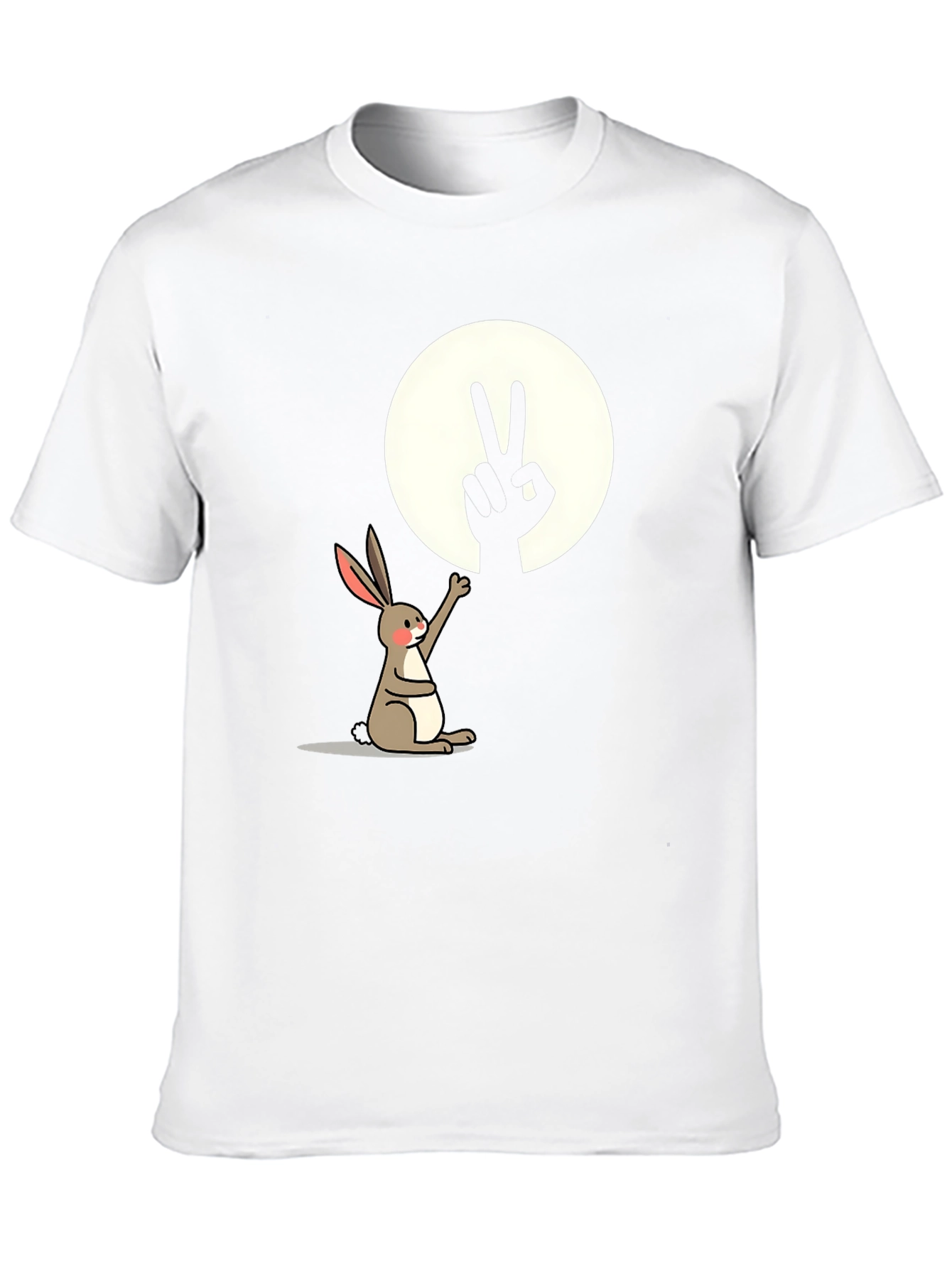 Peace Rabbit T-Shirt - Cute Animal Graphic Tee