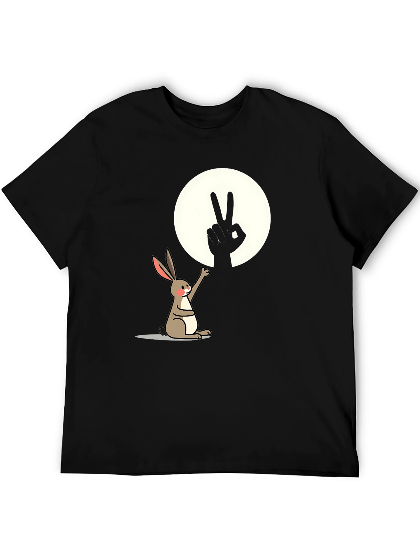 Peace Rabbit T-Shirt - Cute Animal Graphic Tee