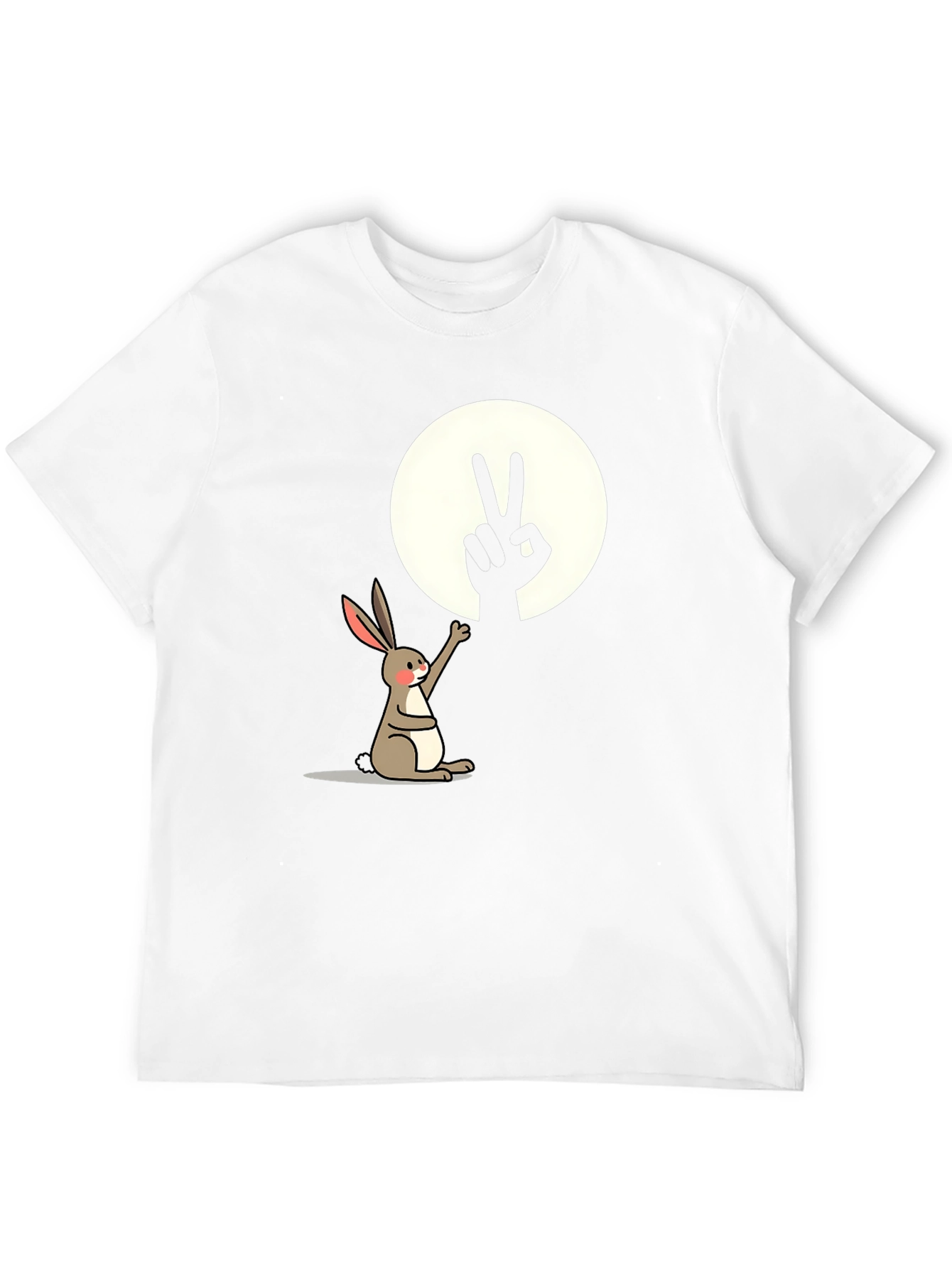 Peace Rabbit T-Shirt - Cute Animal Graphic Tee